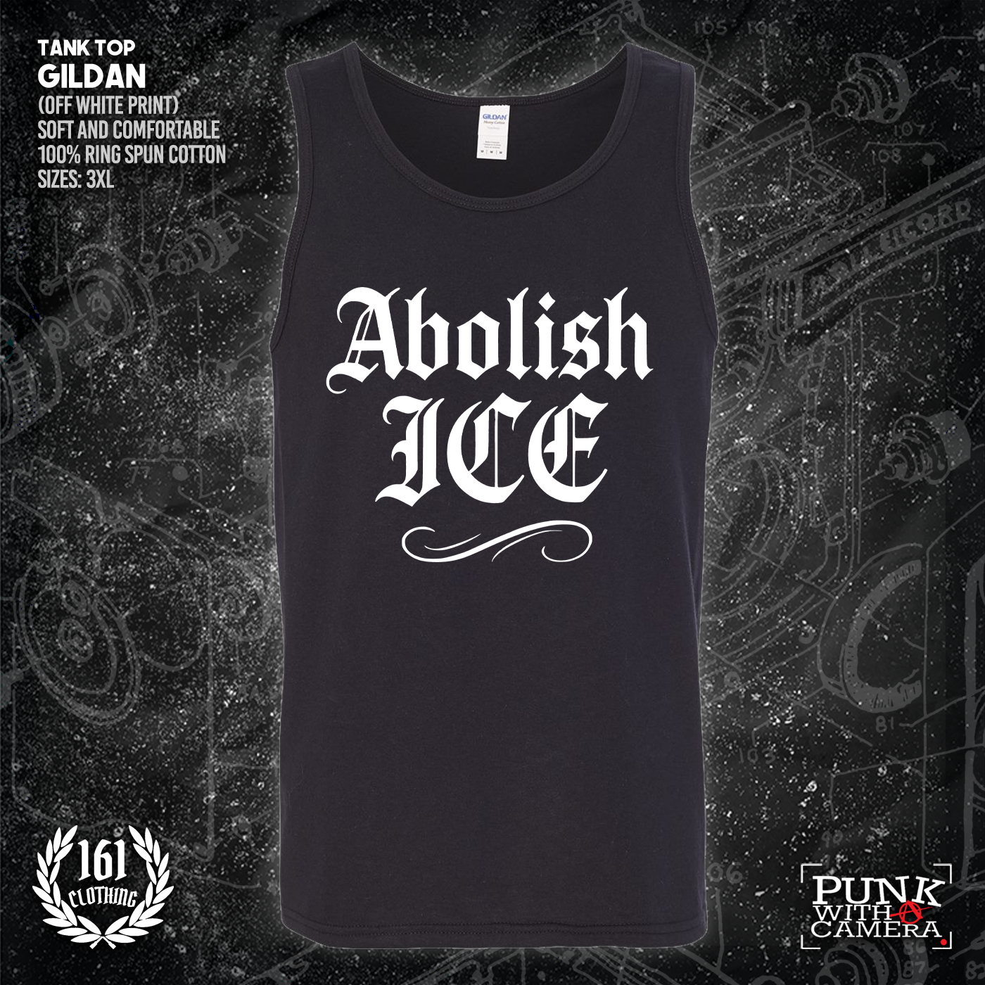 Abolish Ice Old English - 161.Clothing - Mutual Aid Design