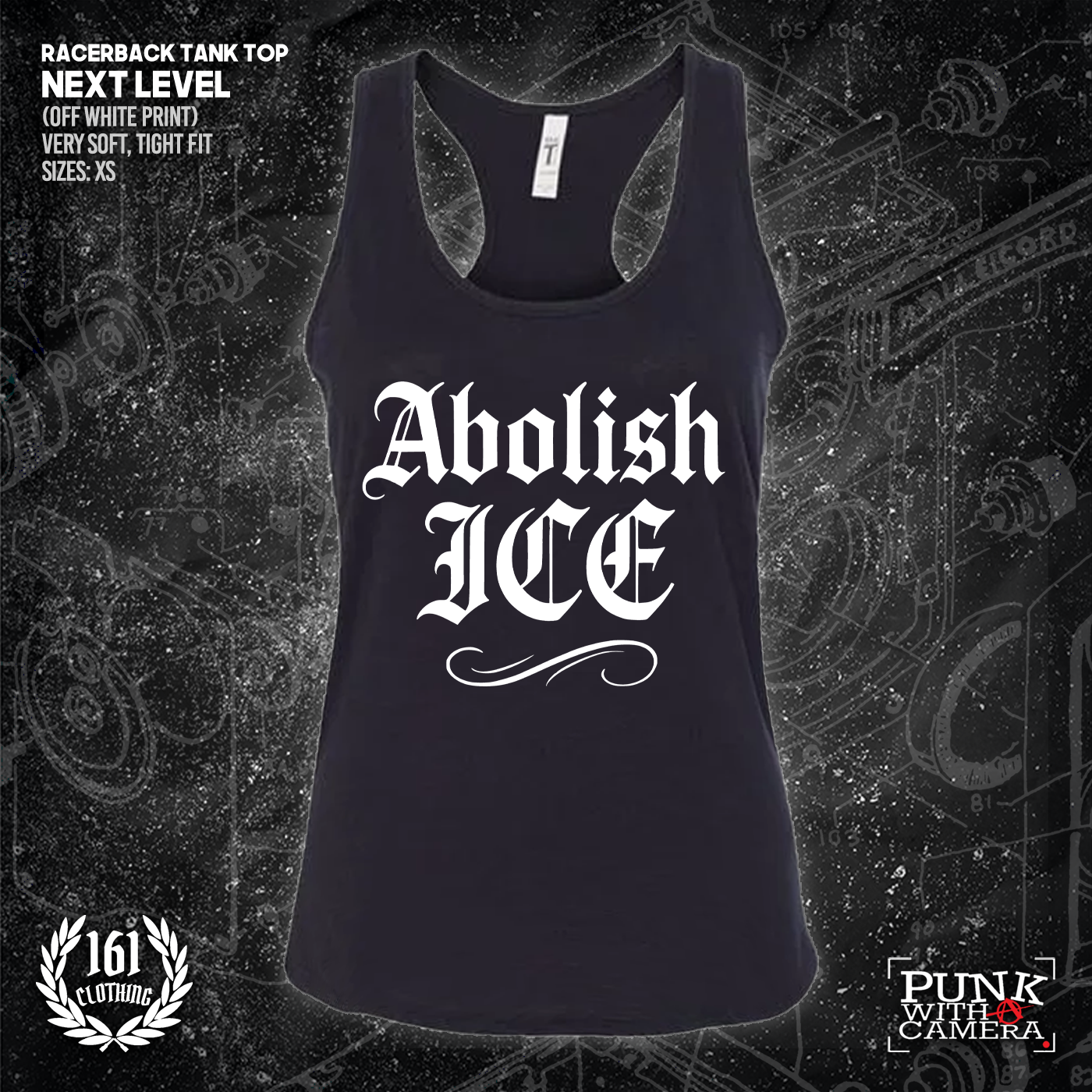 Abolish Ice Old English - 161.Clothing - Mutual Aid Design