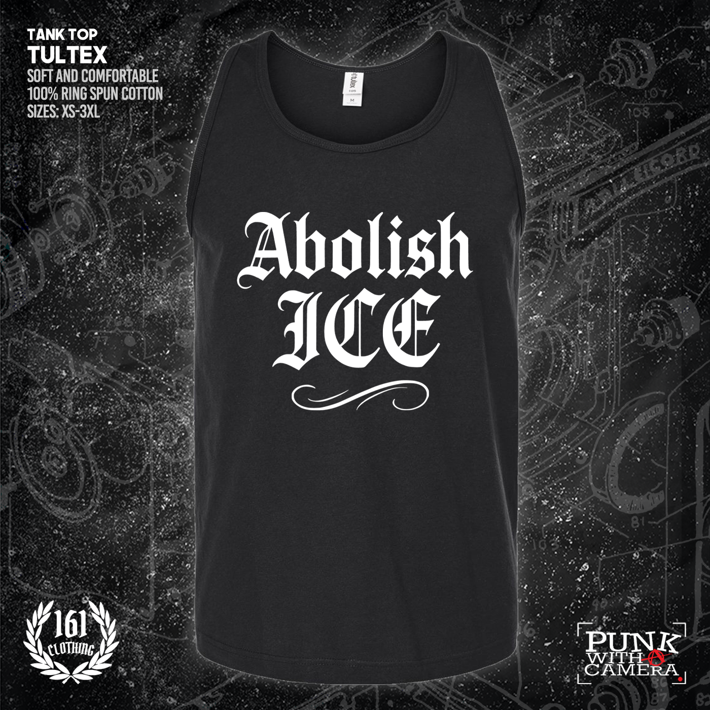 Abolish Ice Old English - 161.Clothing - Mutual Aid Design