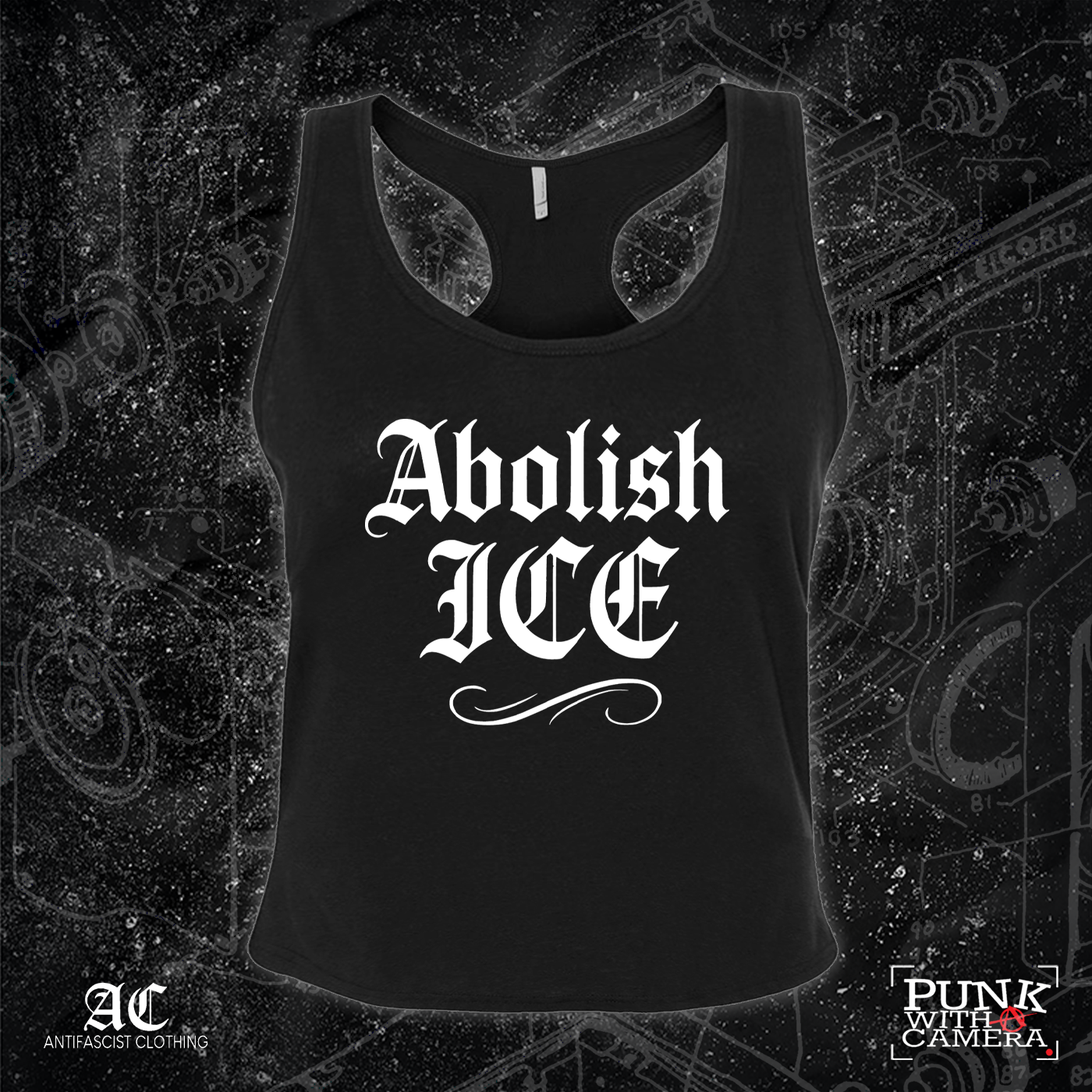 Abolish Ice Old English - 161.Clothing - Mutual Aid Design