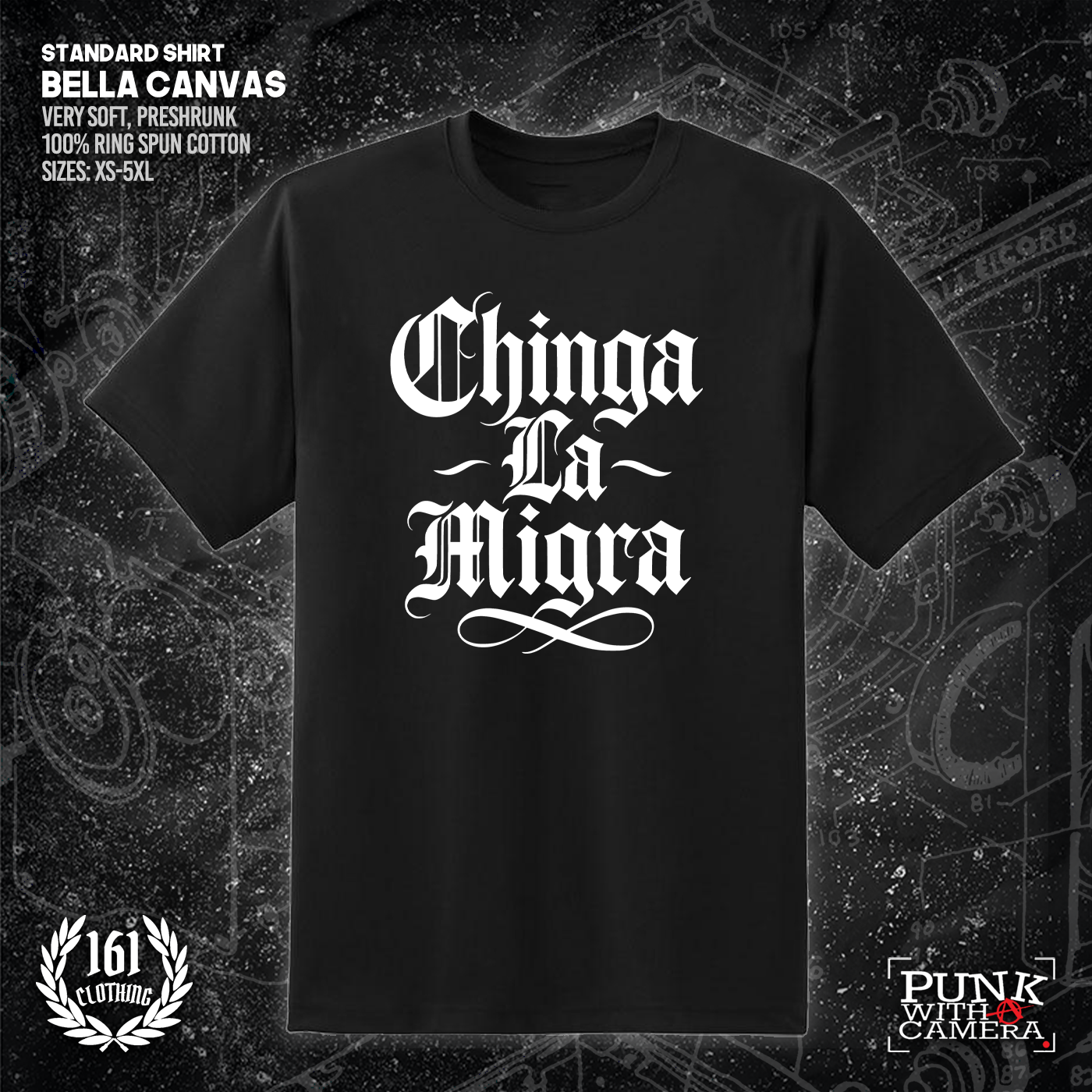 Chinga La Migra - Old English - 161.Clothing - Mutual Aid Design