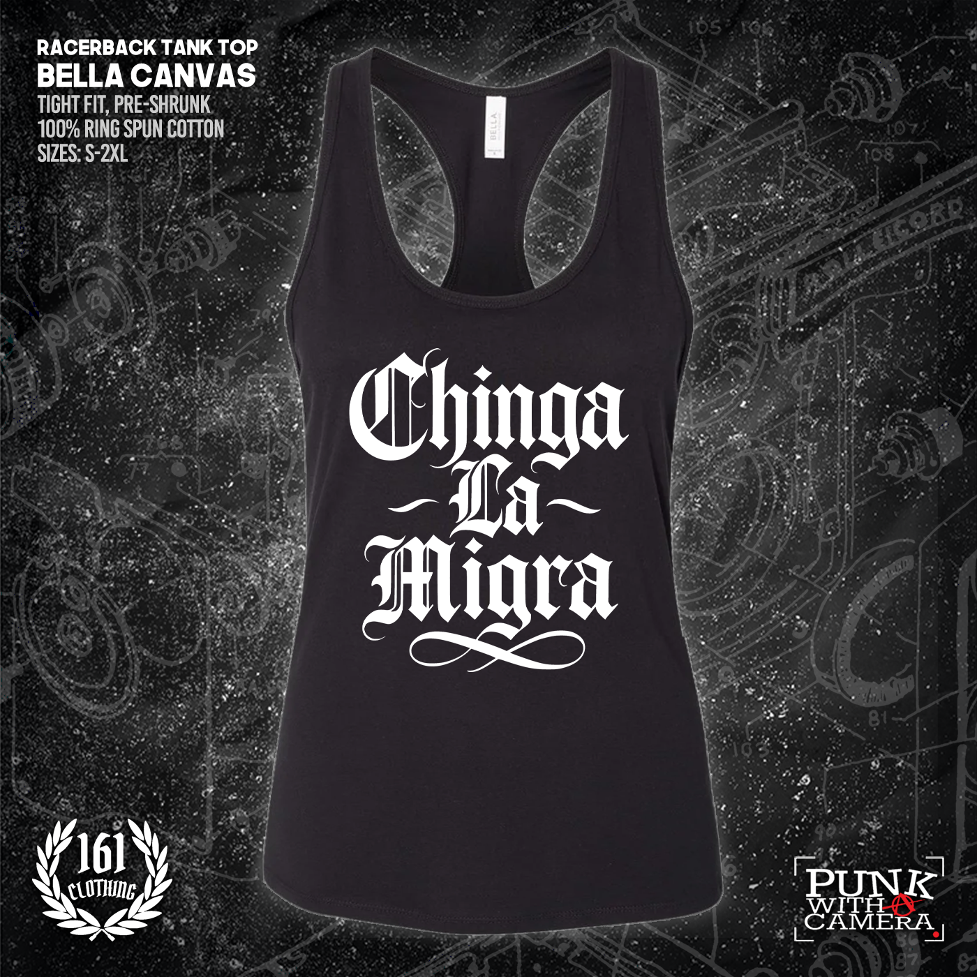 Chinga La Migra - Old English - 161.Clothing - Mutual Aid Design