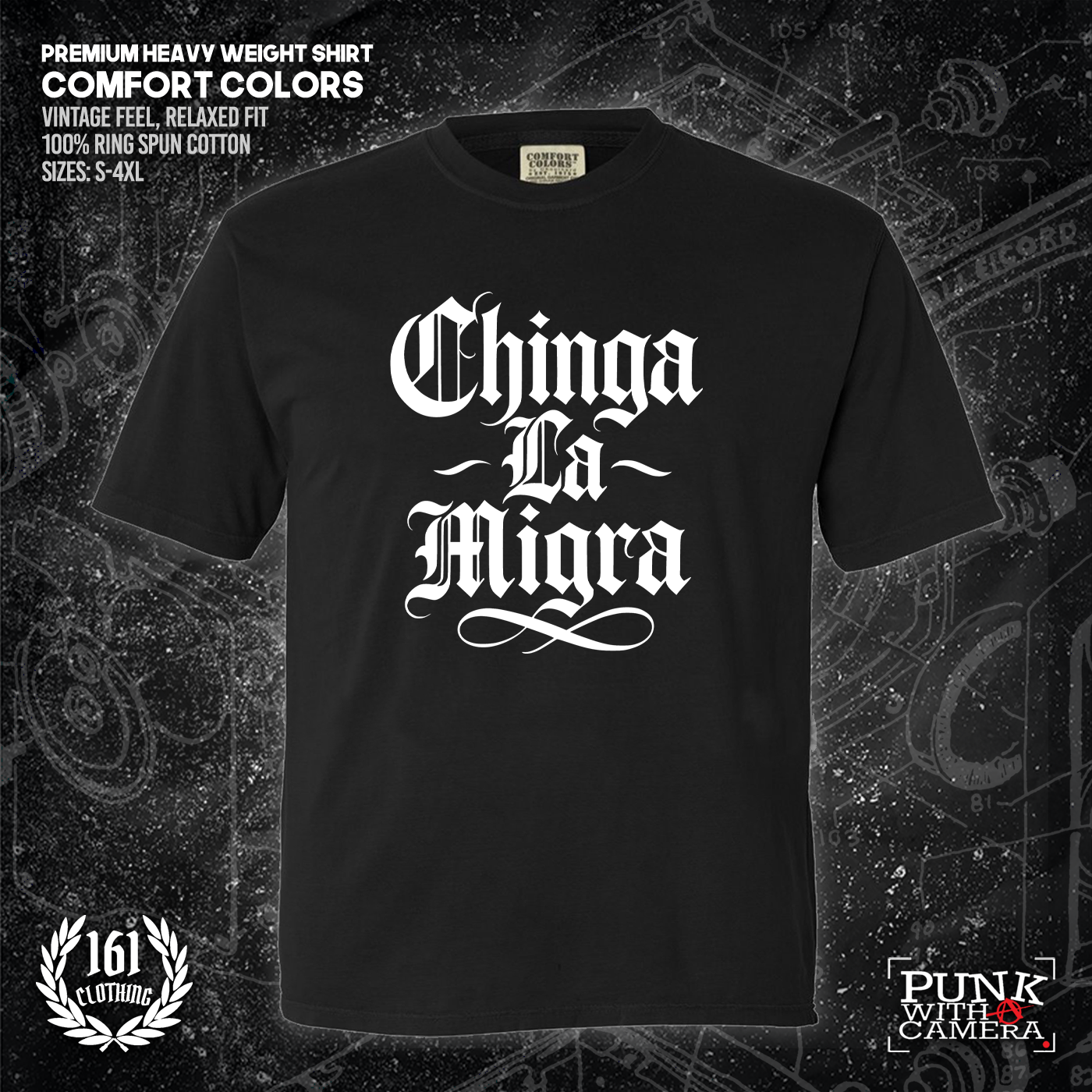 Chinga La Migra - Old English - 161.Clothing - Mutual Aid Design
