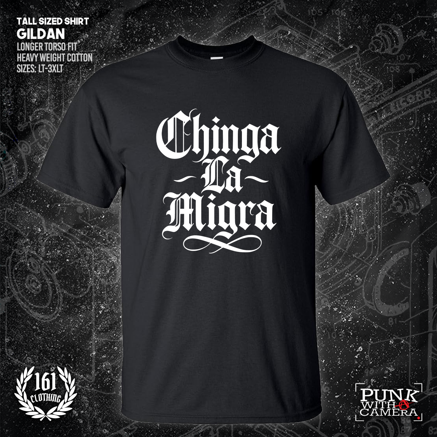 Chinga La Migra - Old English - 161.Clothing - Mutual Aid Design
