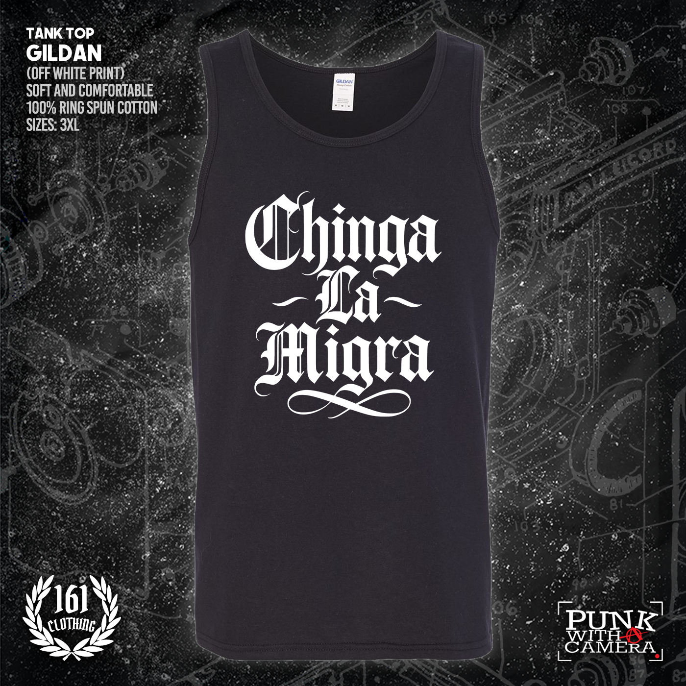 Chinga La Migra - Old English - 161.Clothing - Mutual Aid Design