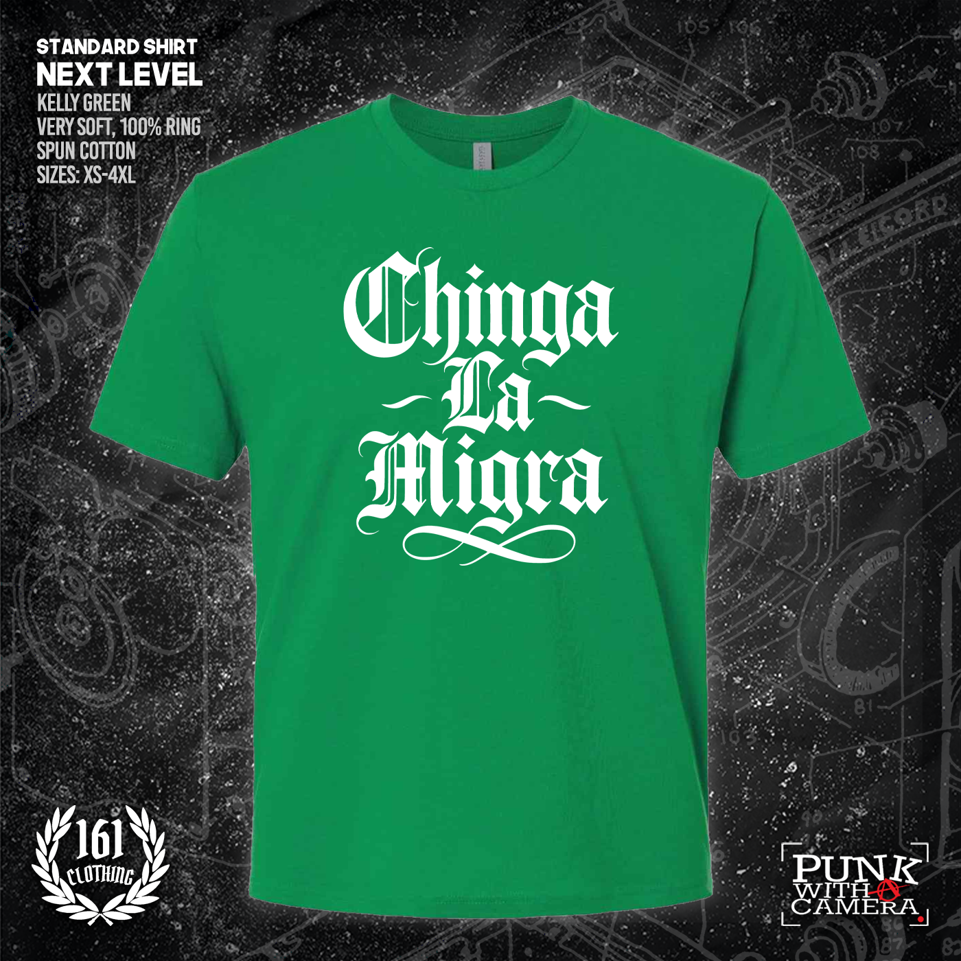 Chinga La Migra - Old English - 161.Clothing - Mutual Aid Design