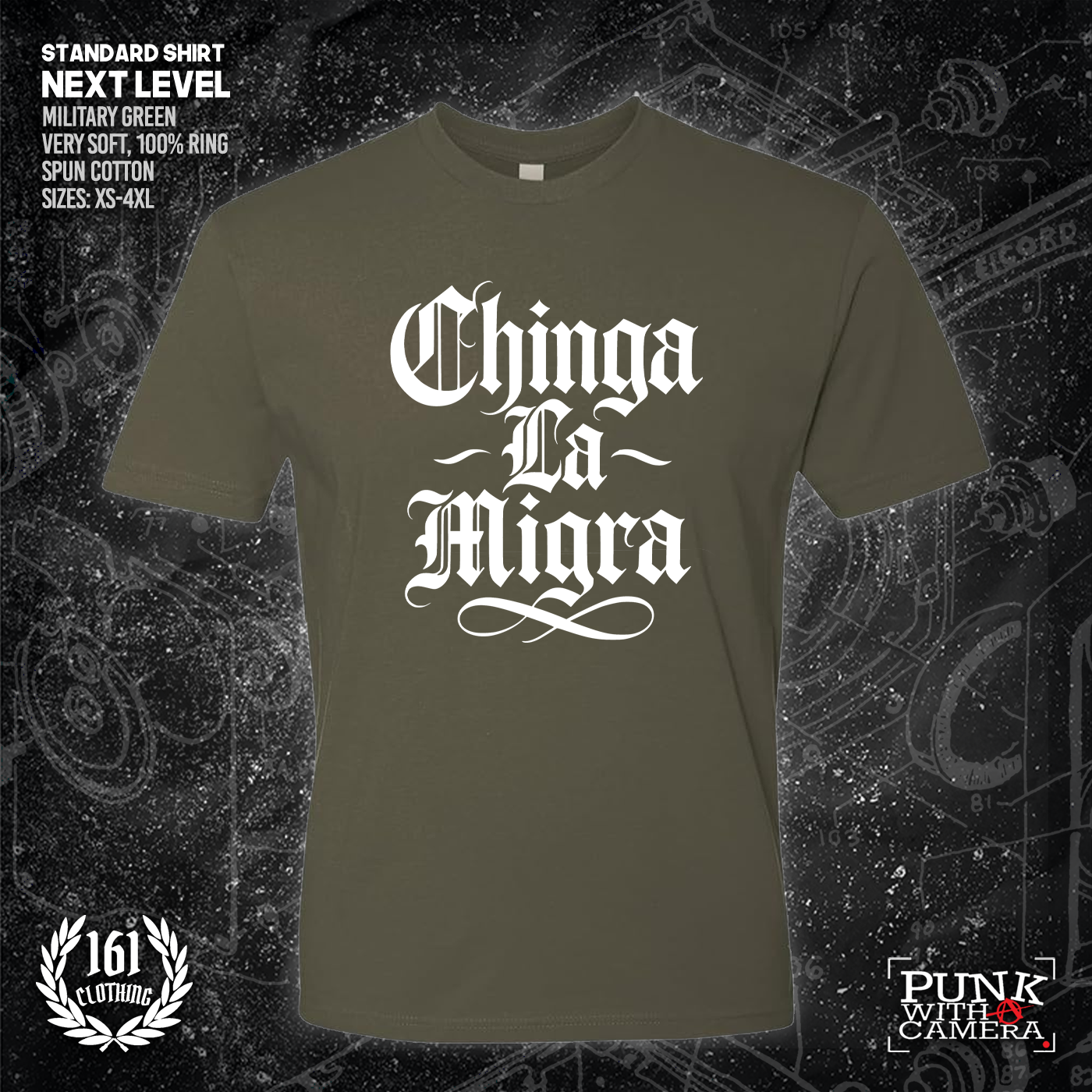 Chinga La Migra - Old English - 161.Clothing - Mutual Aid Design