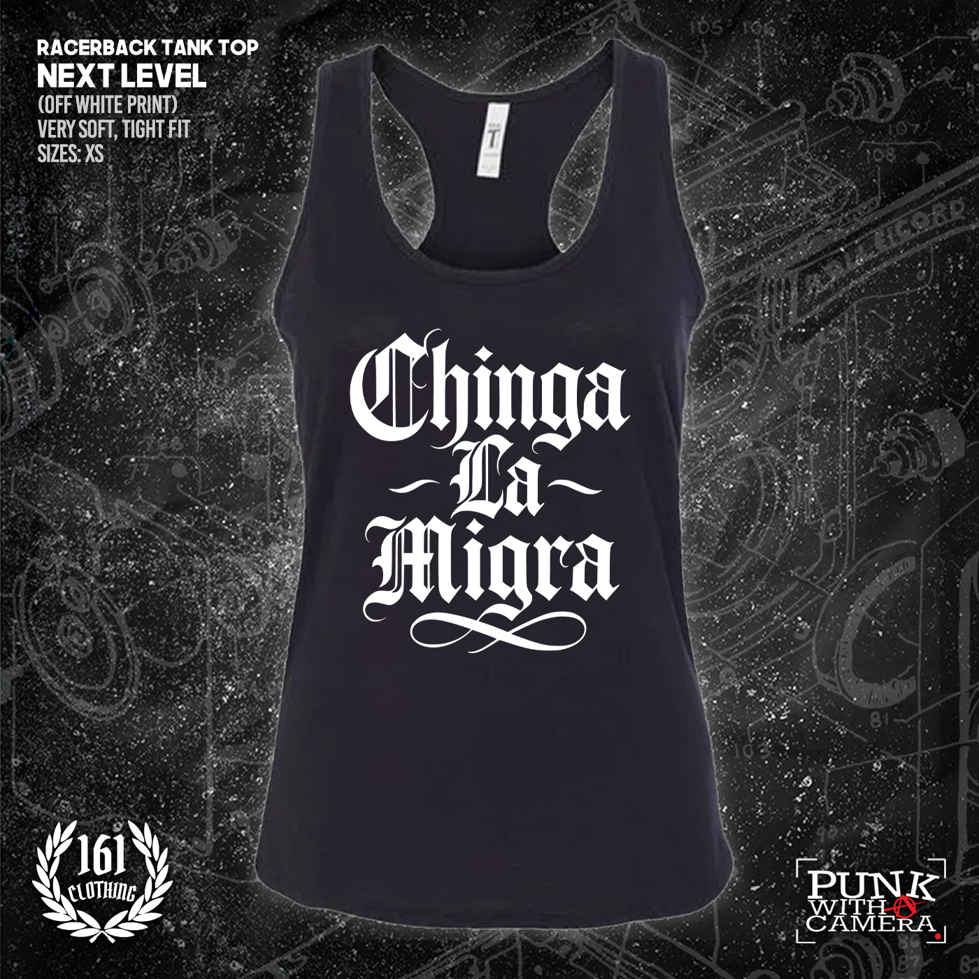 Chinga La Migra - Old English - 161.Clothing - Mutual Aid Design