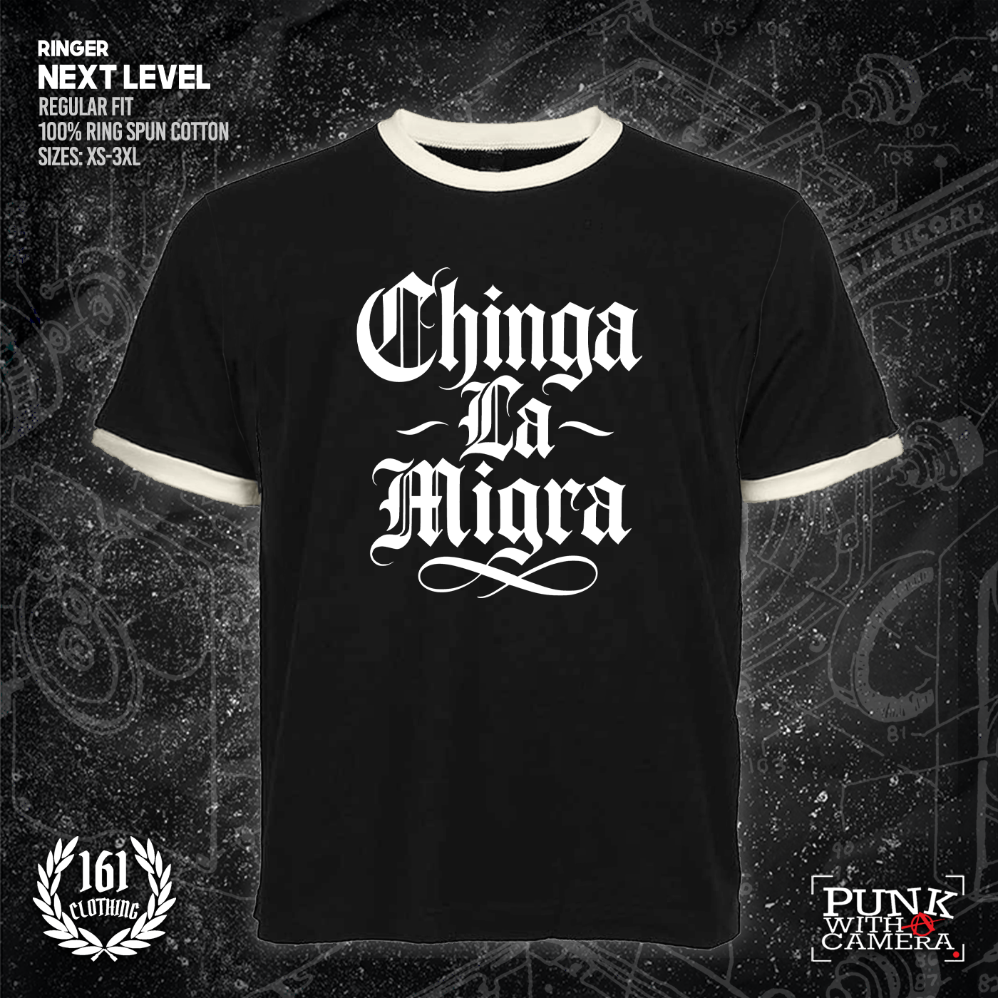 Chinga La Migra - Old English - 161.Clothing - Mutual Aid Design