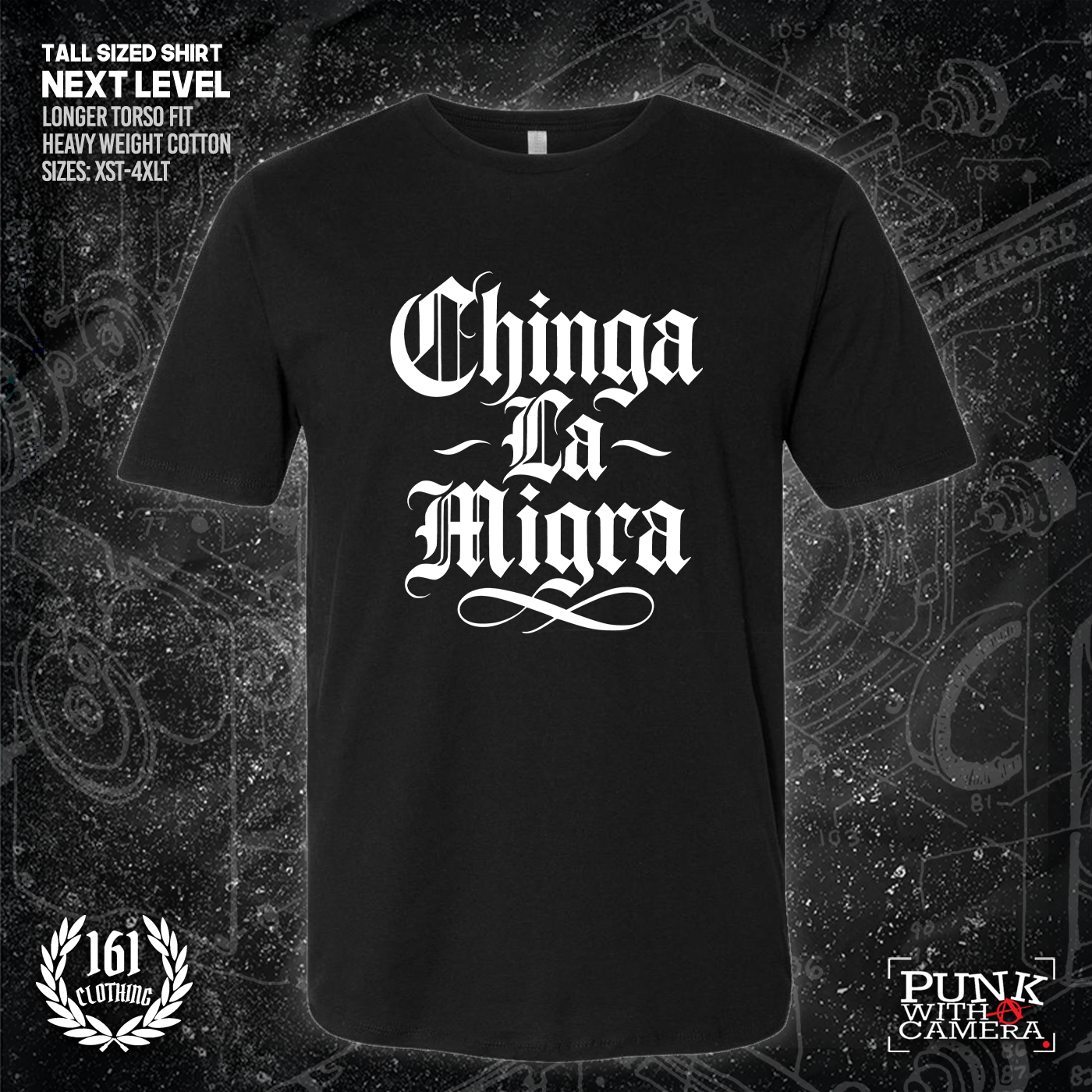 Chinga La Migra - Old English - 161.Clothing - Mutual Aid Design