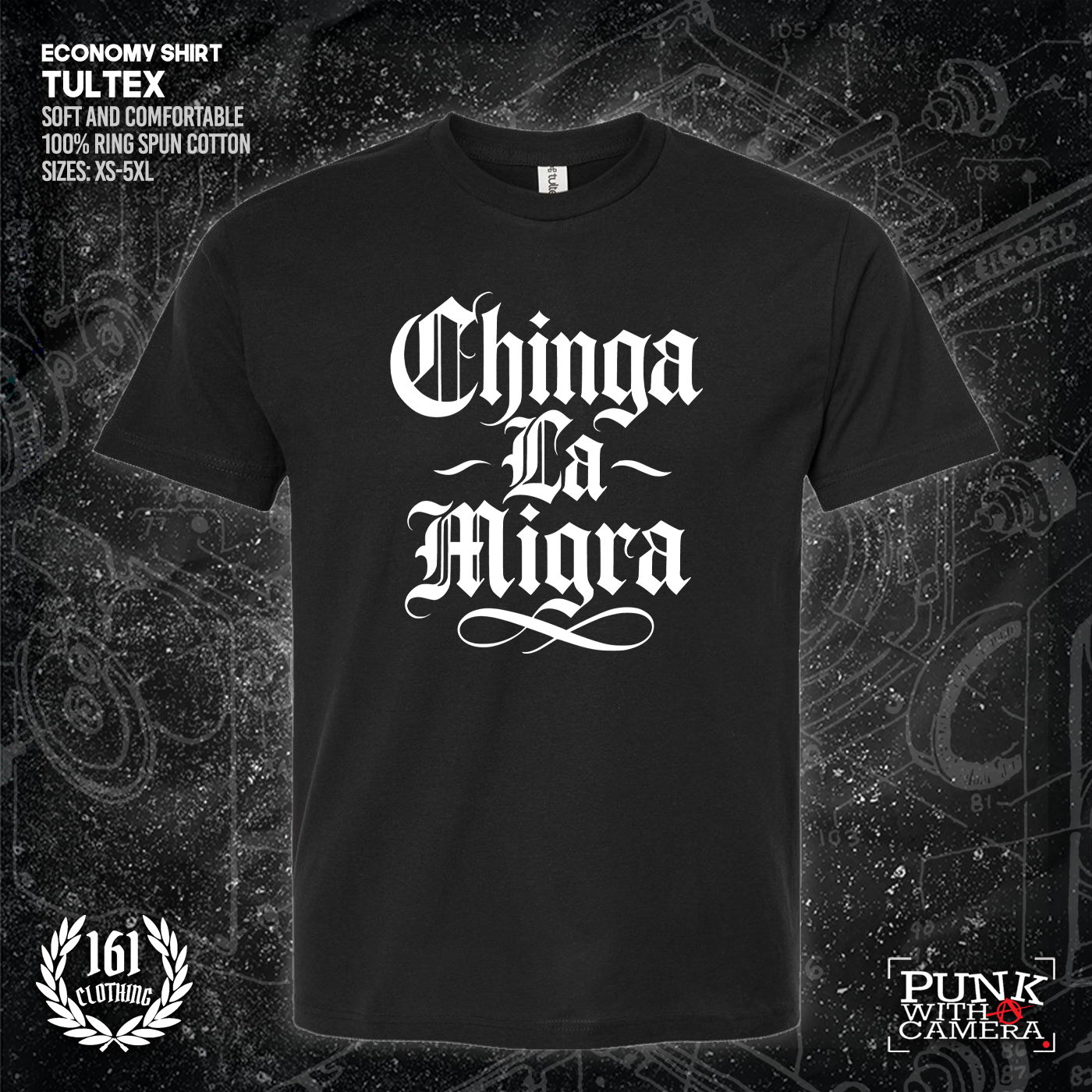 Chinga La Migra - Old English - 161.Clothing - Mutual Aid Design