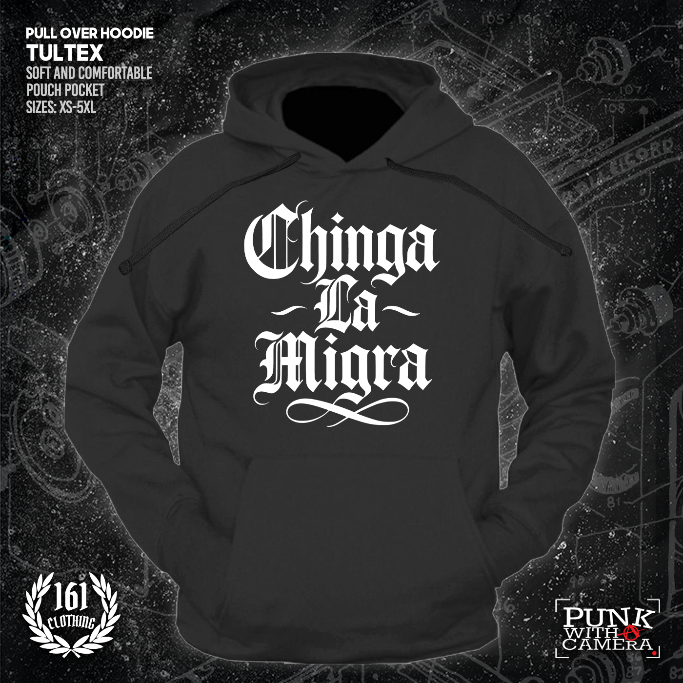 Chinga La Migra - Old English - 161.Clothing - Mutual Aid Design