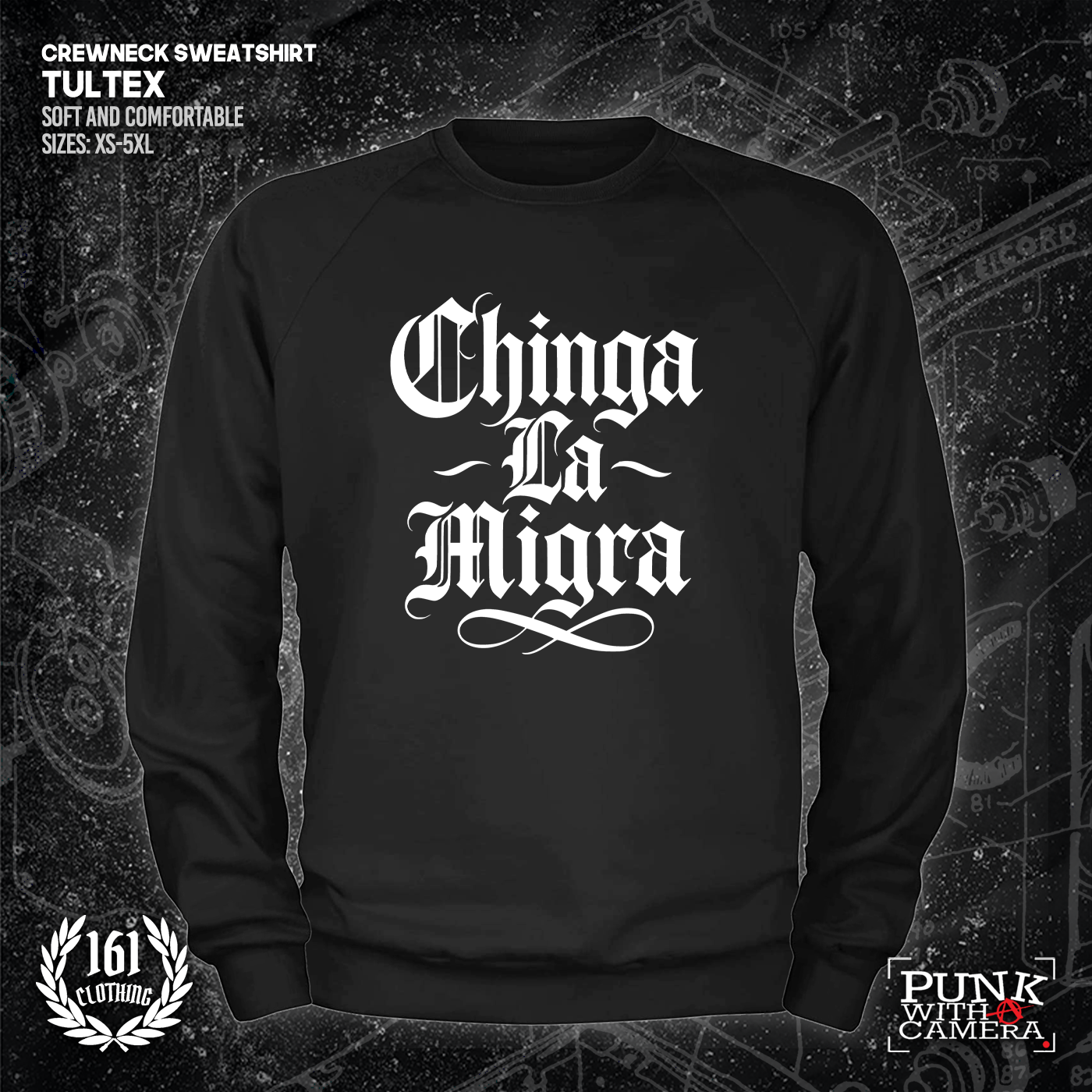 Chinga La Migra - Old English - 161.Clothing - Mutual Aid Design