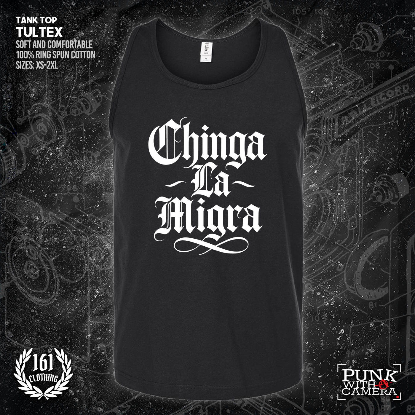 Chinga La Migra - Old English - 161.Clothing - Mutual Aid Design