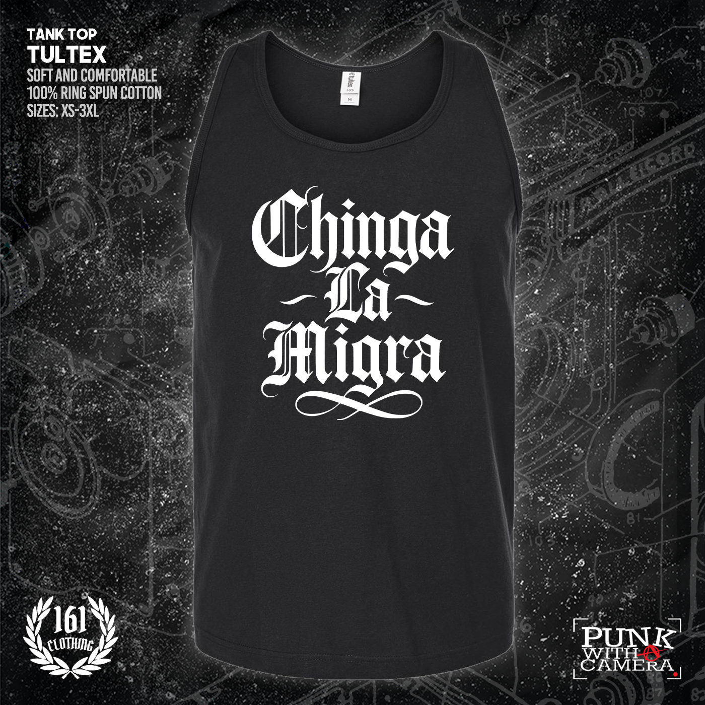 Chinga La Migra - Old English - 161.Clothing - Mutual Aid Design