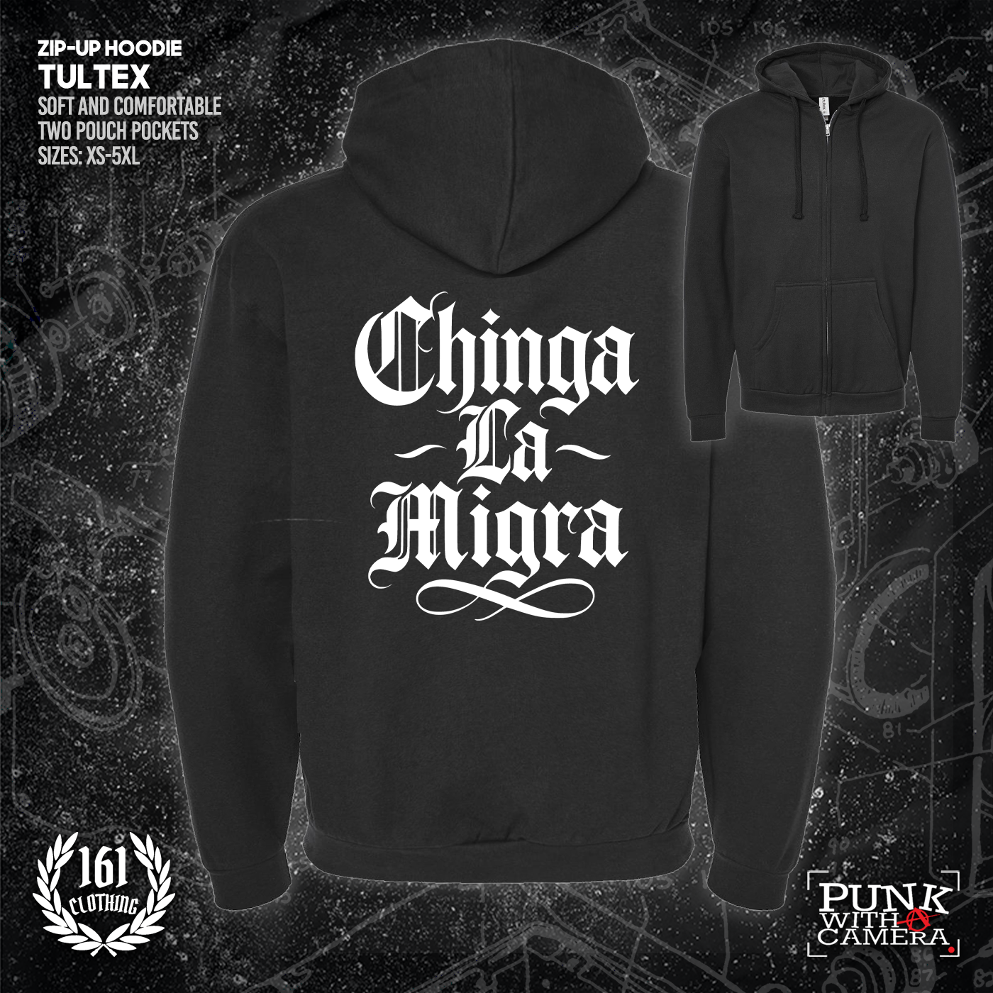 Chinga La Migra - Old English - 161.Clothing - Mutual Aid Design
