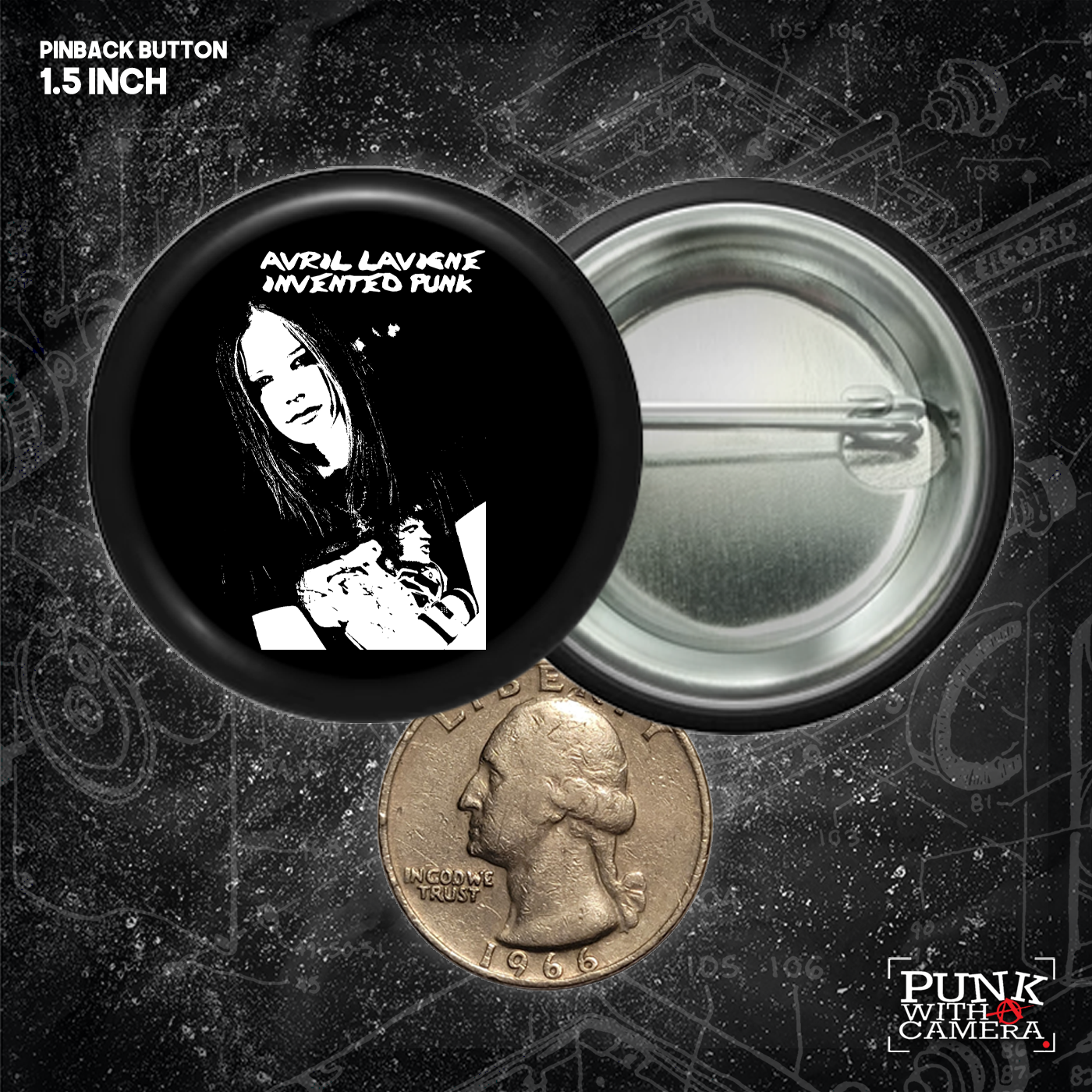 Avril Lavigne Invented Punk - Buttons (1.5, & 2.25 Inch)