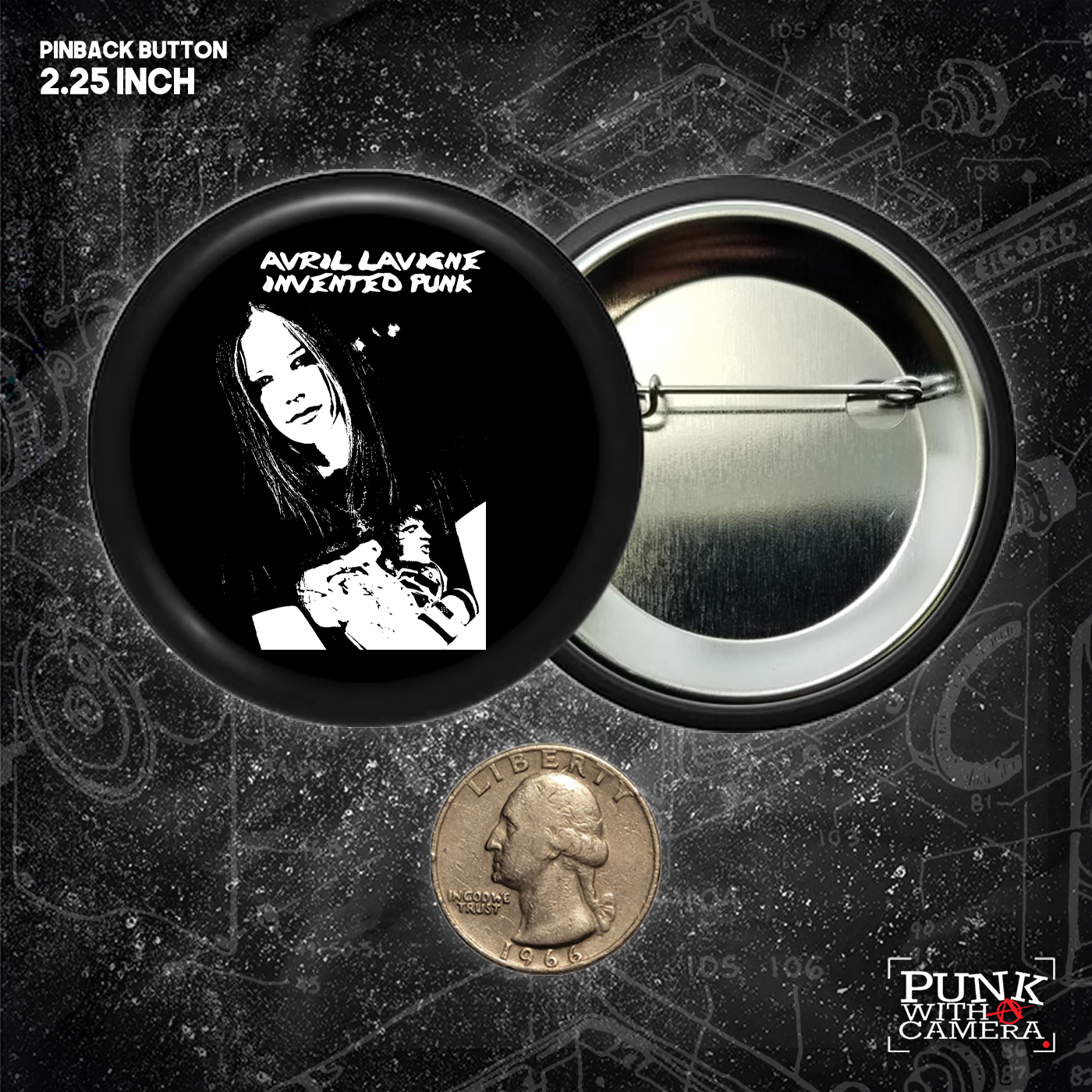 Avril Lavigne Invented Punk - Buttons (1.5, & 2.25 Inch)