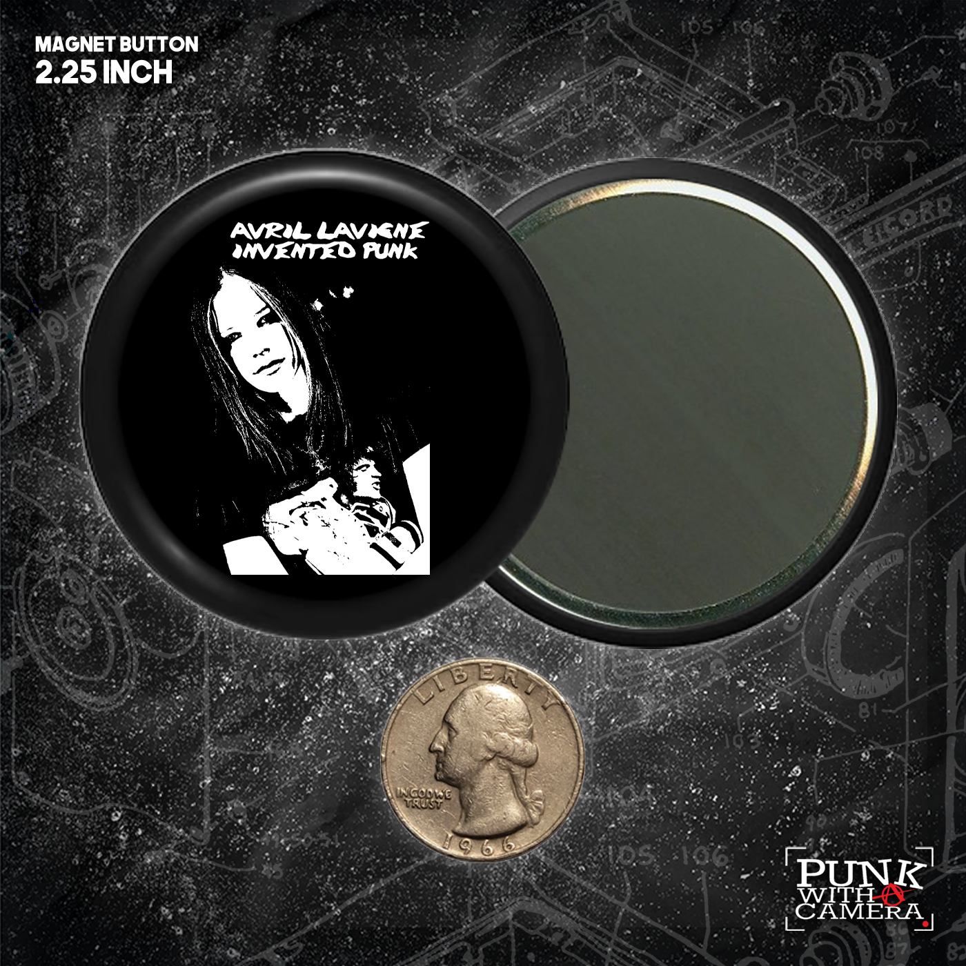 Avril Lavigne Invented Punk - Buttons (1.5, & 2.25 Inch)