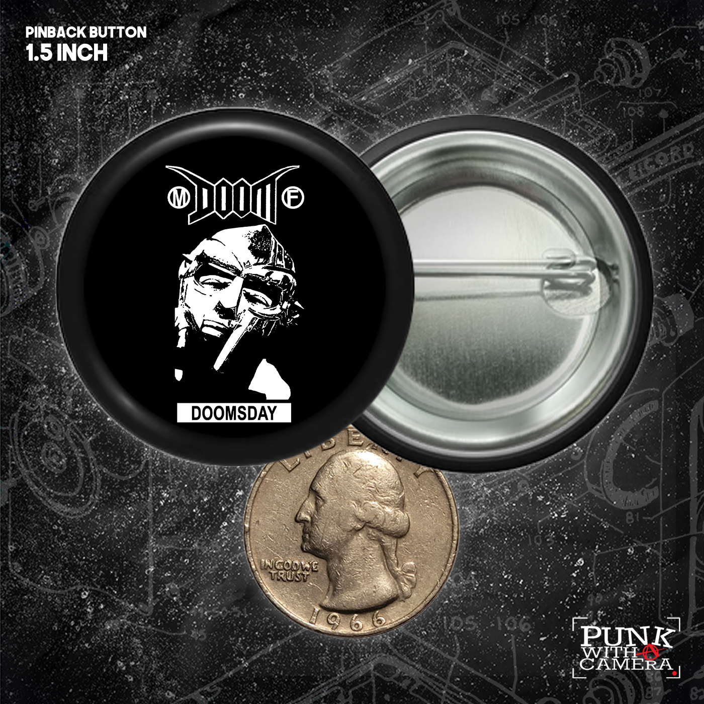 MF DOOM Parody - Button (1.5 & 2.25 Inch)