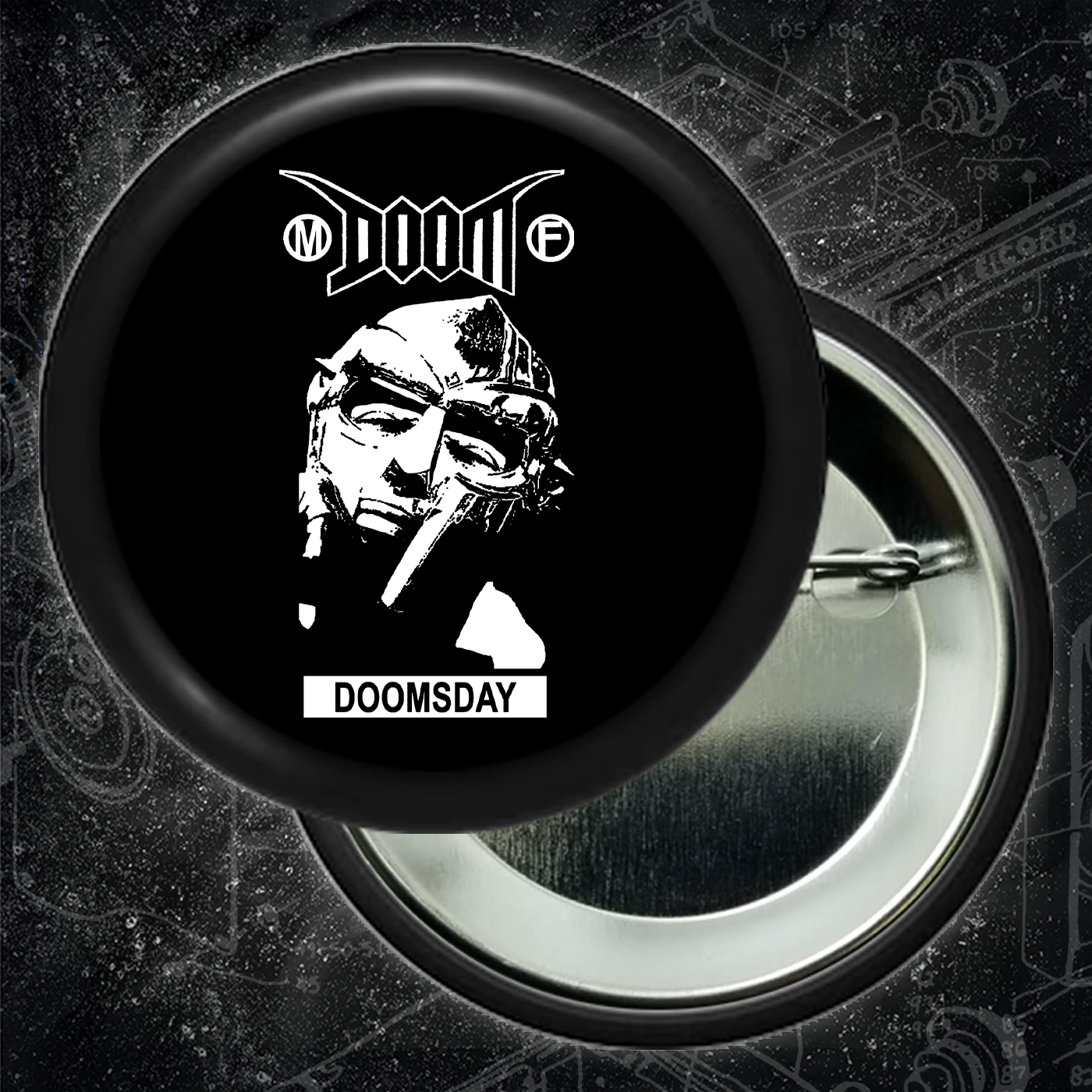 MF DOOM Parody - Button (1.5 & 2.25 Inch)