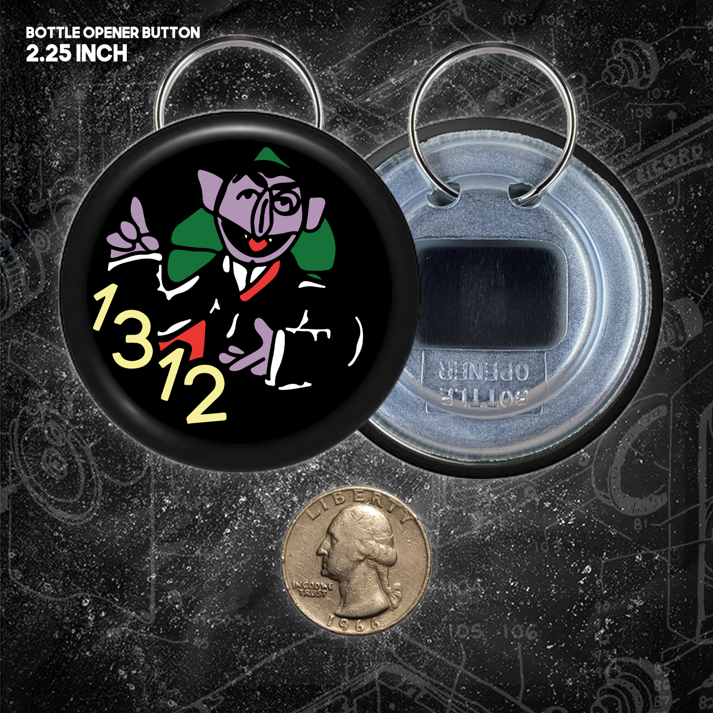 Count HAHA 1312 - Buttons (1, 1.25 1.5, & 2.25 Inch)