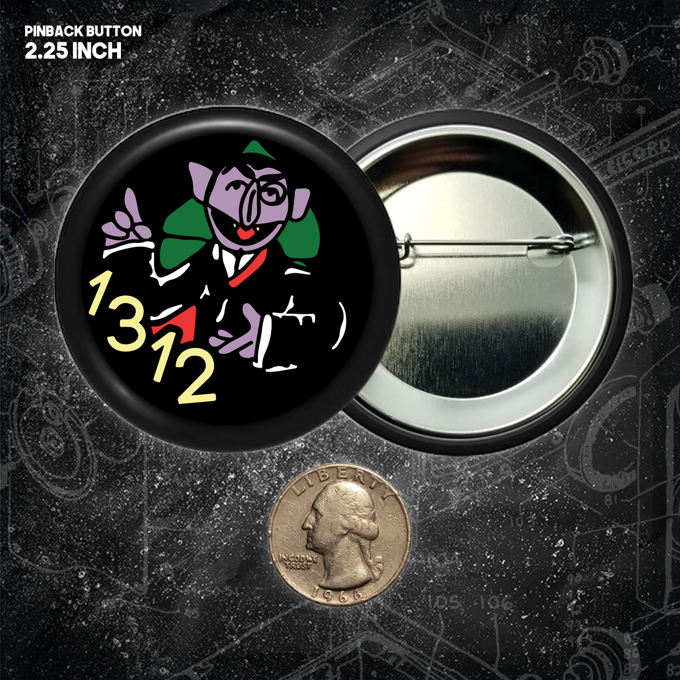 Count HAHA 1312 - Buttons (1, 1.25 1.5, & 2.25 Inch)