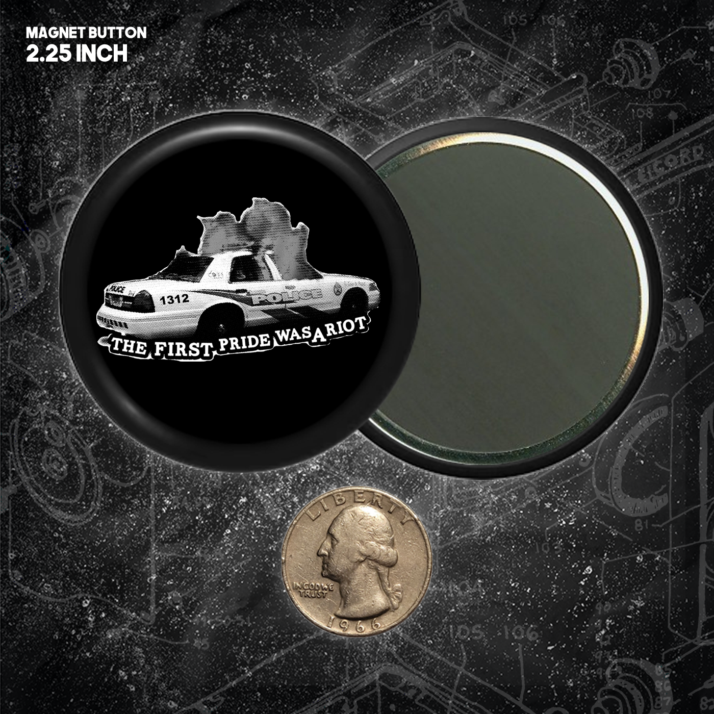 The First Pride Was A Riot - Buttons (1.5, & 2.25 Inch)