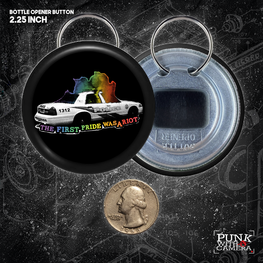 The First Pride Was A Riot - Pride Colors - Button (1.5 & 2.25 Inch)