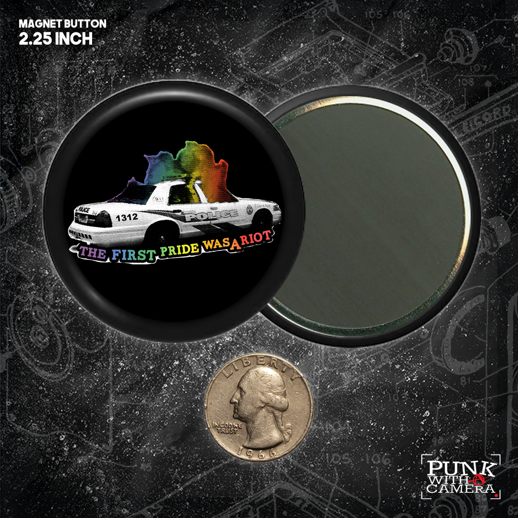 The First Pride Was A Riot - Pride Colors - Button (1.5 & 2.25 Inch)