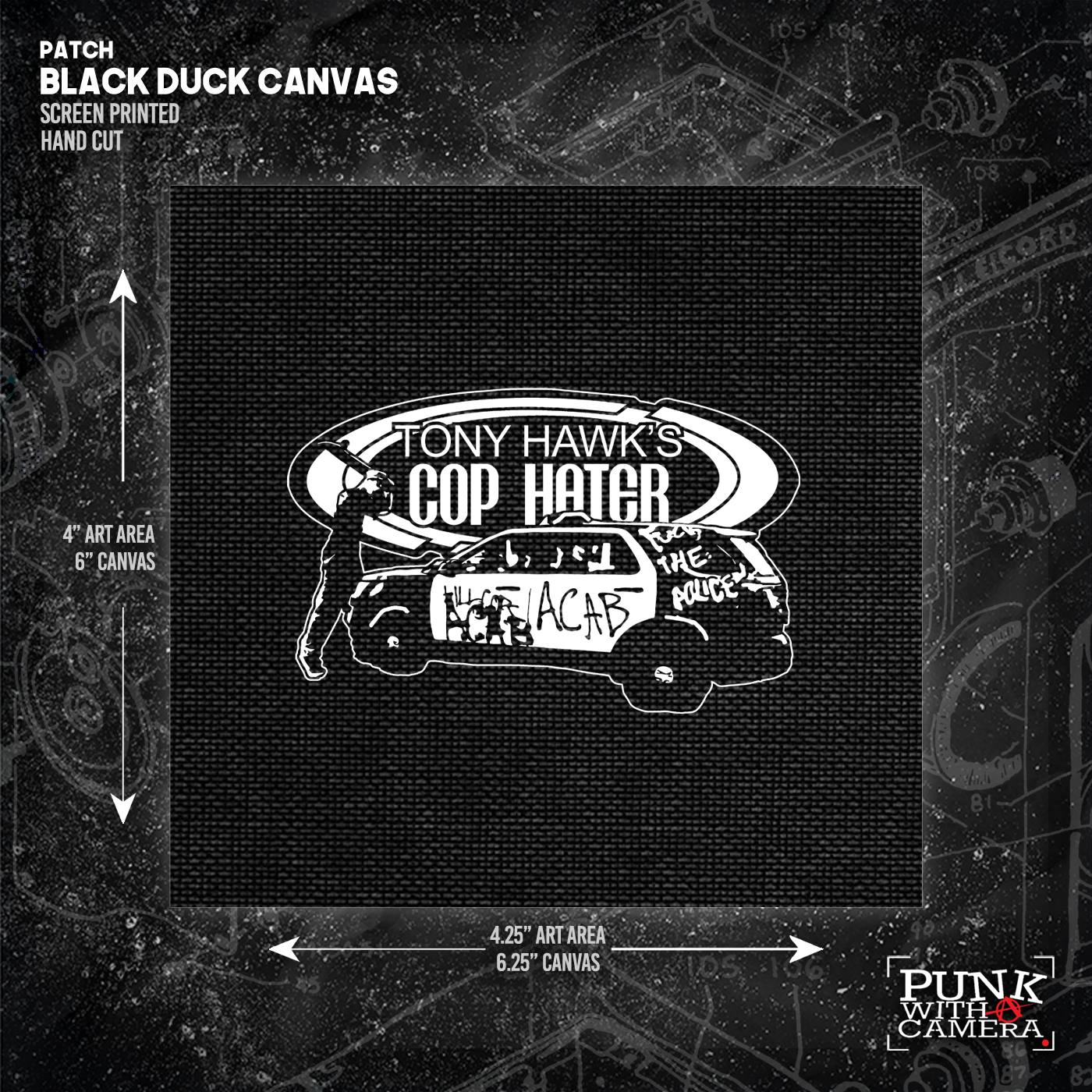 Tony Hawk's Cop Hater - Patch (4x4)