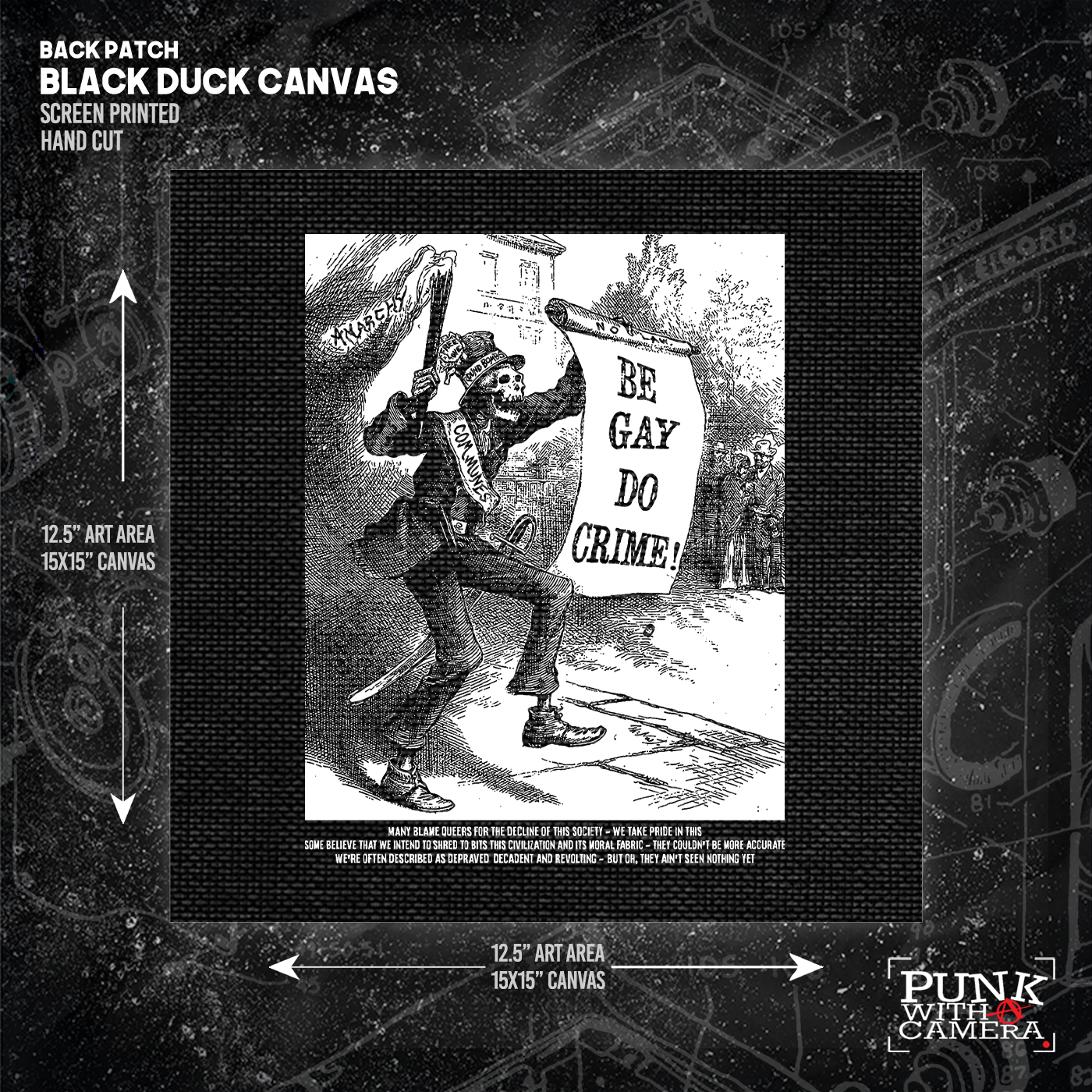 Be Gay Do Crime - Many Blame Queers - Backpatch