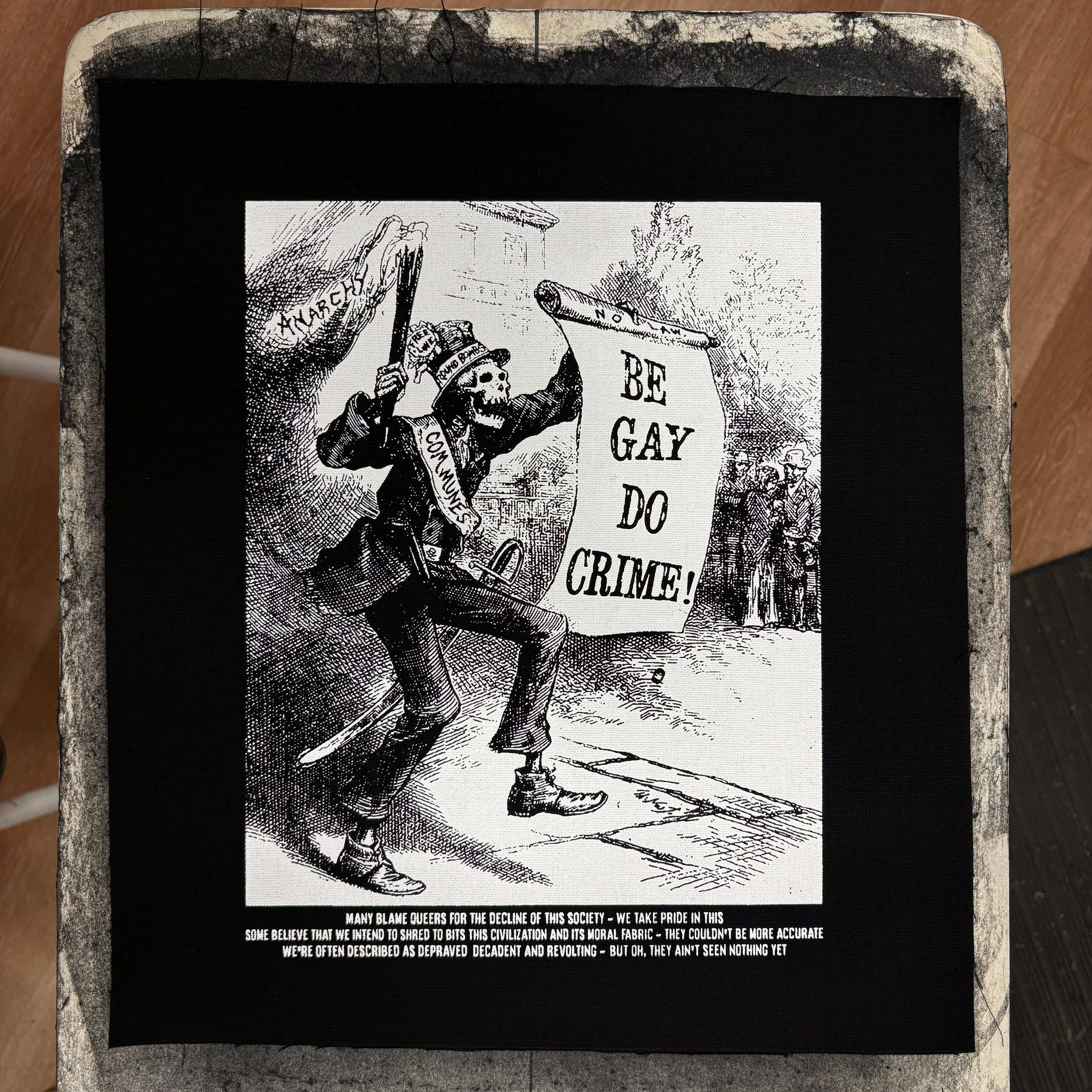 Be Gay Do Crime - Many Blame Queers - Backpatch