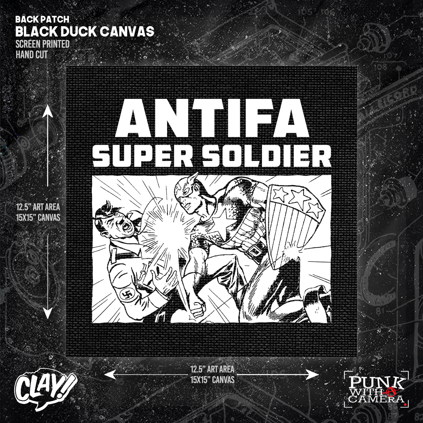 Antifa Super Soldier - Backpatch