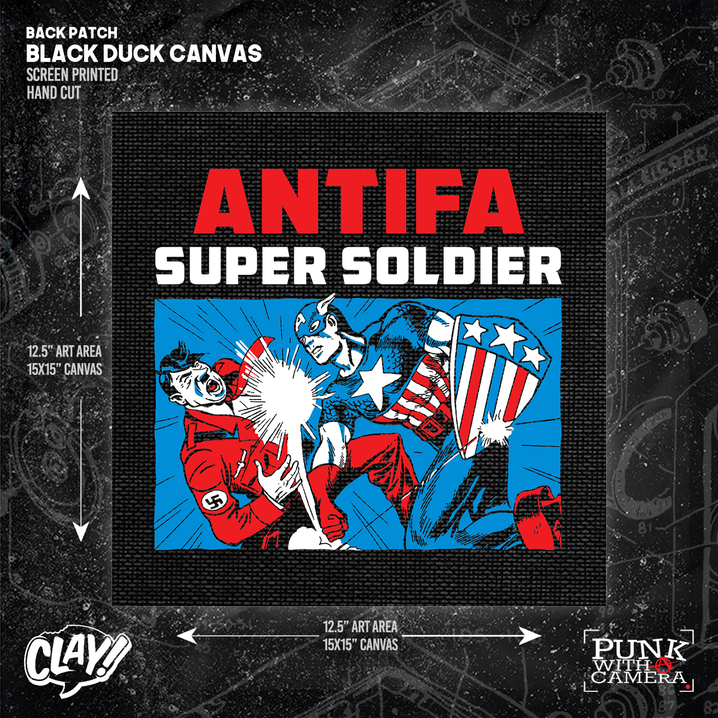 Antifa Super Soldier - Backpatch