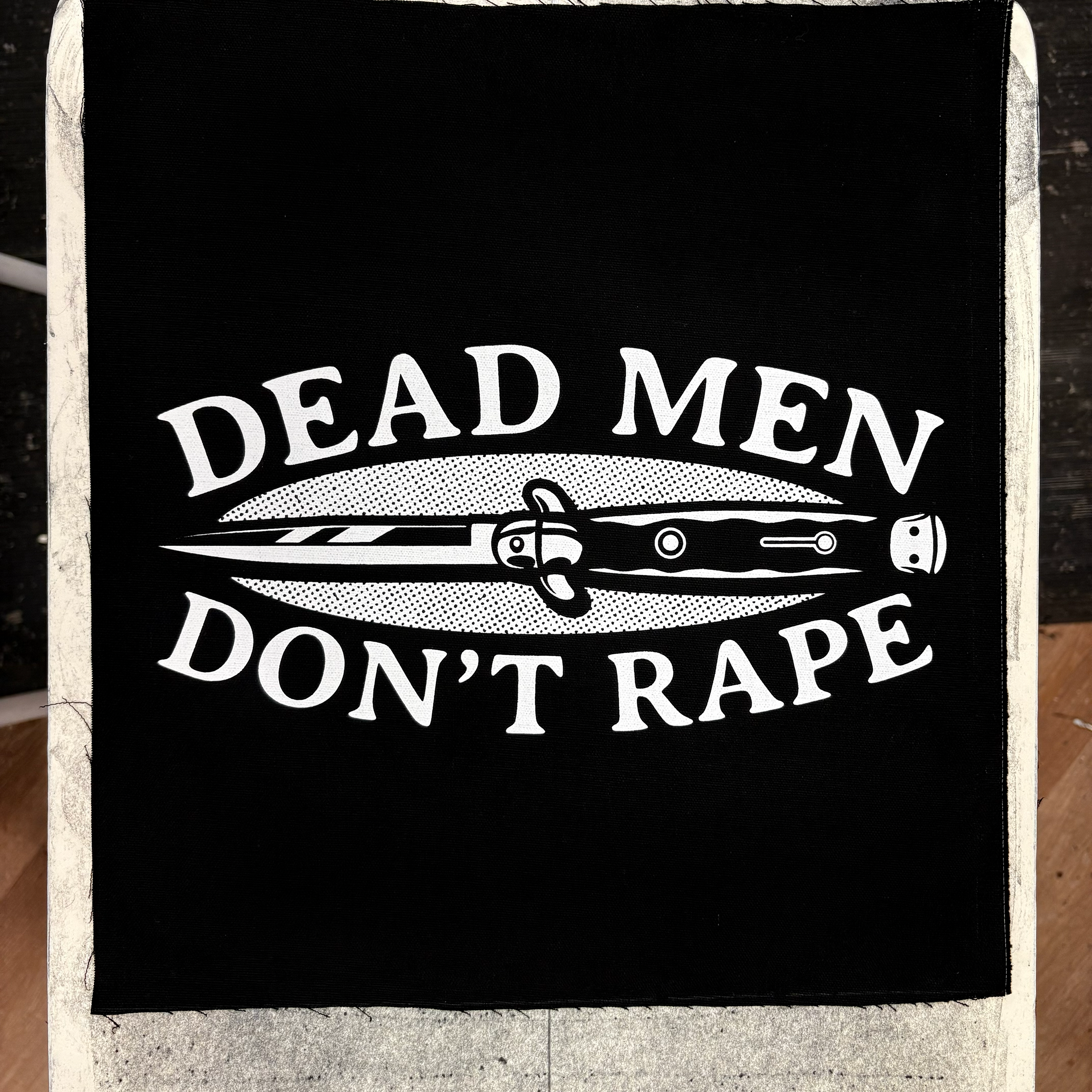 Dead Men Don't Rape Switchblade - Backpatch