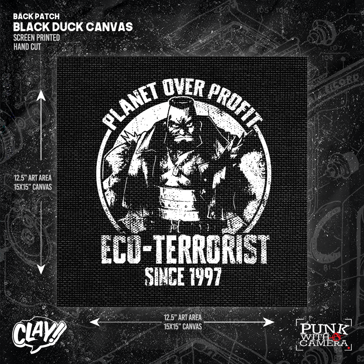 Planet Over Profit Eco Terrorist Since 1997 - Backpatch