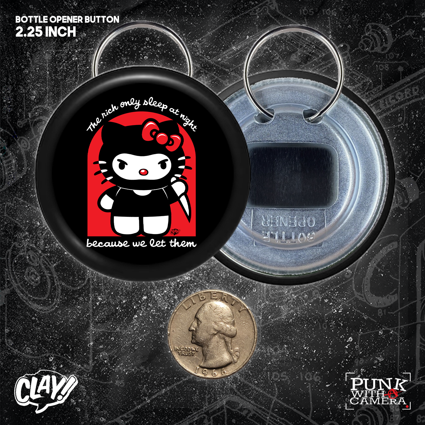 The Rich Only Sleep At Night Because We Let Them - Knife - Button 2.25 Inch