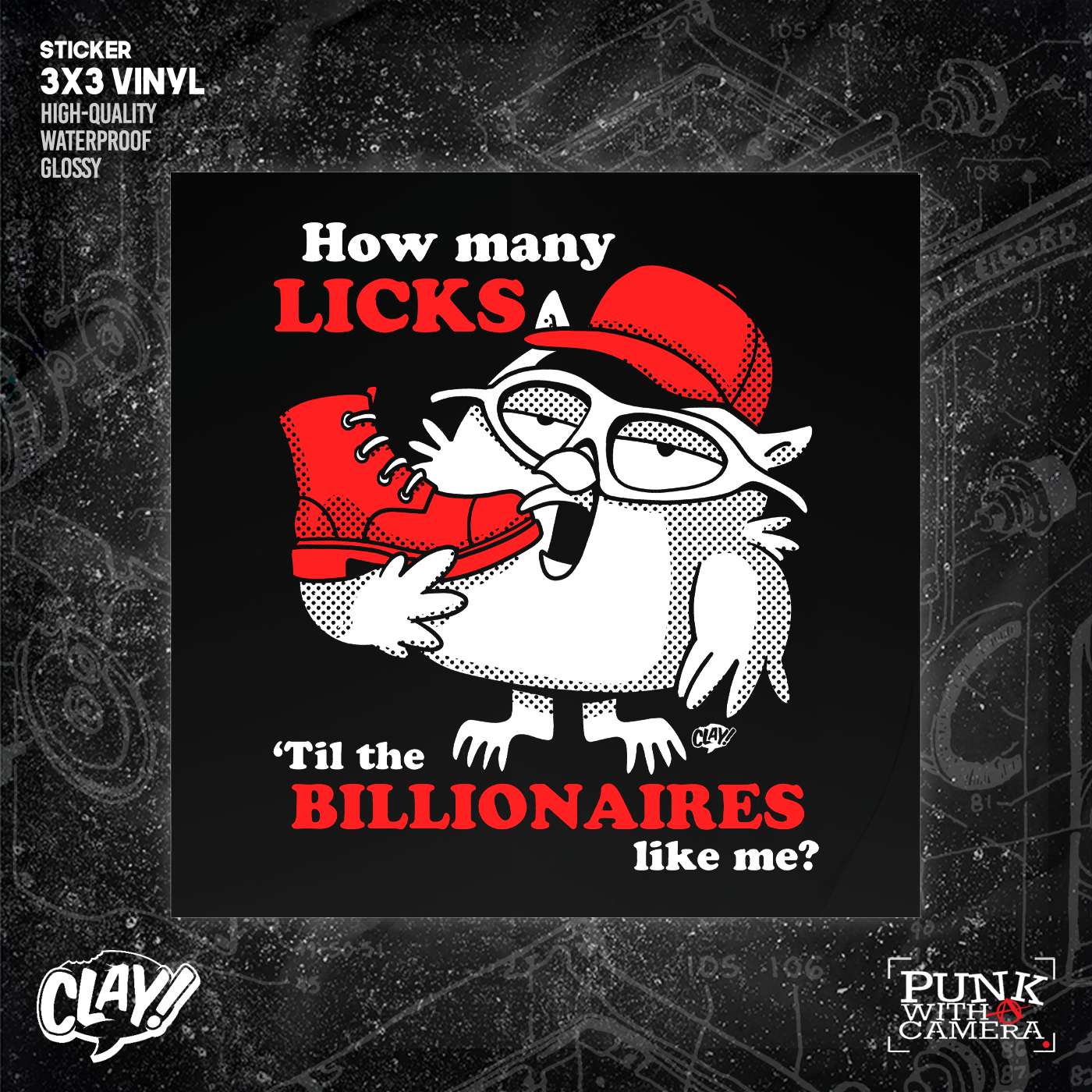 How Many Licks 'Til The Billionaires Like Me - Sticker (3x3)