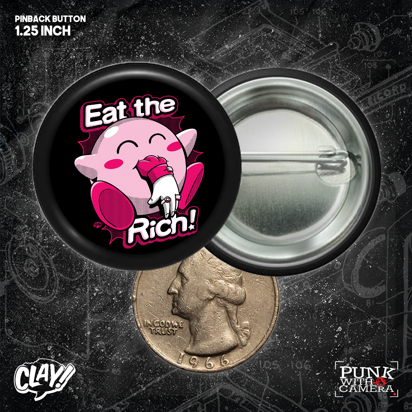 Eat The Rich - Buttons (1, 1.25, 1.5, & 2.25 Inch)