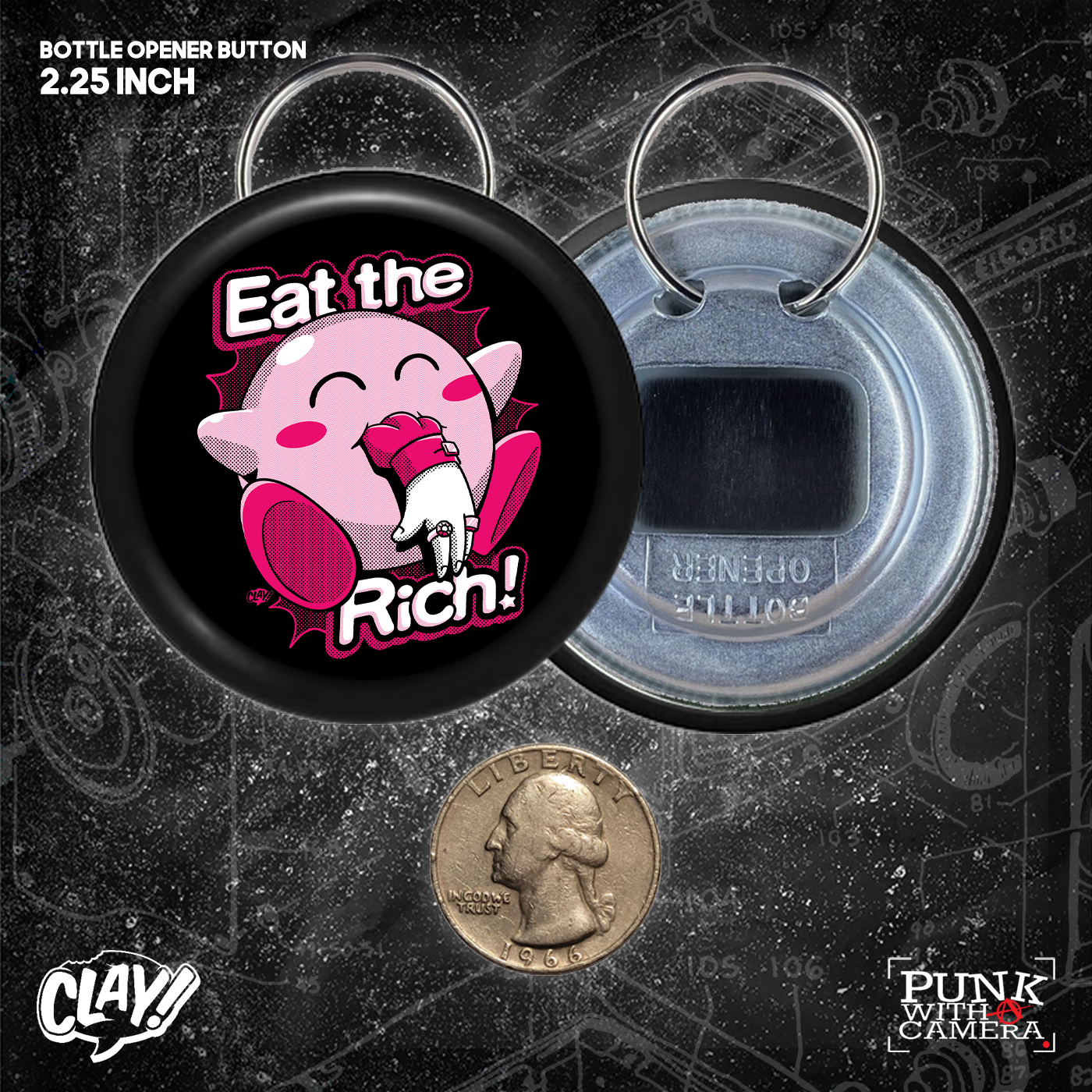 Eat The Rich - Buttons (1, 1.25, 1.5, & 2.25 Inch)
