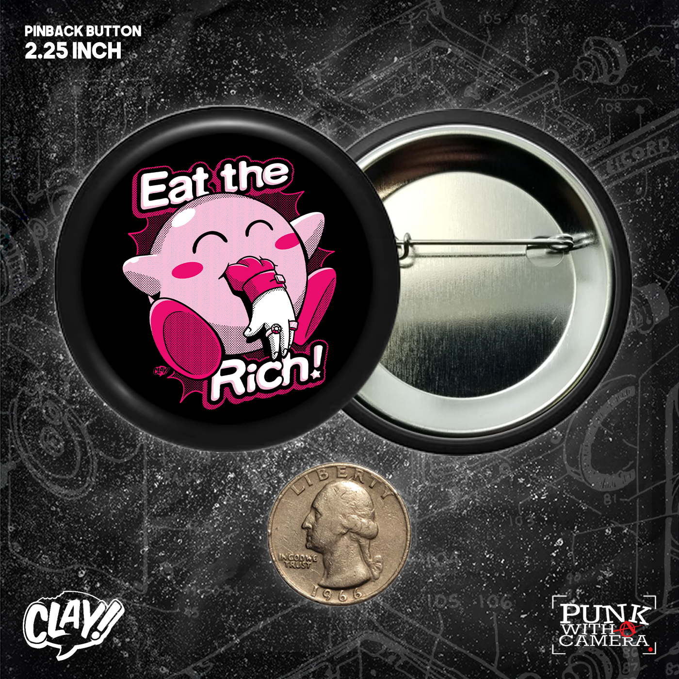 Eat The Rich - Buttons (1, 1.25, 1.5, & 2.25 Inch)