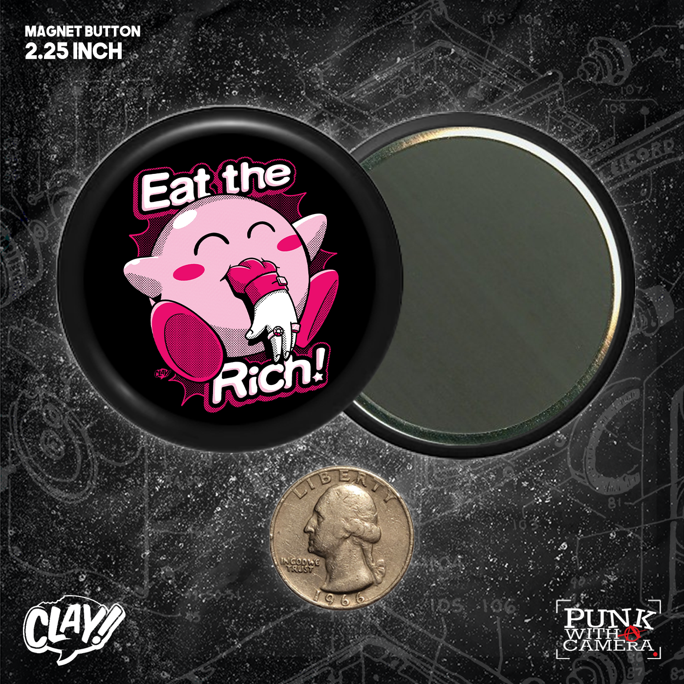 Eat The Rich - Buttons (1, 1.25, 1.5, & 2.25 Inch)