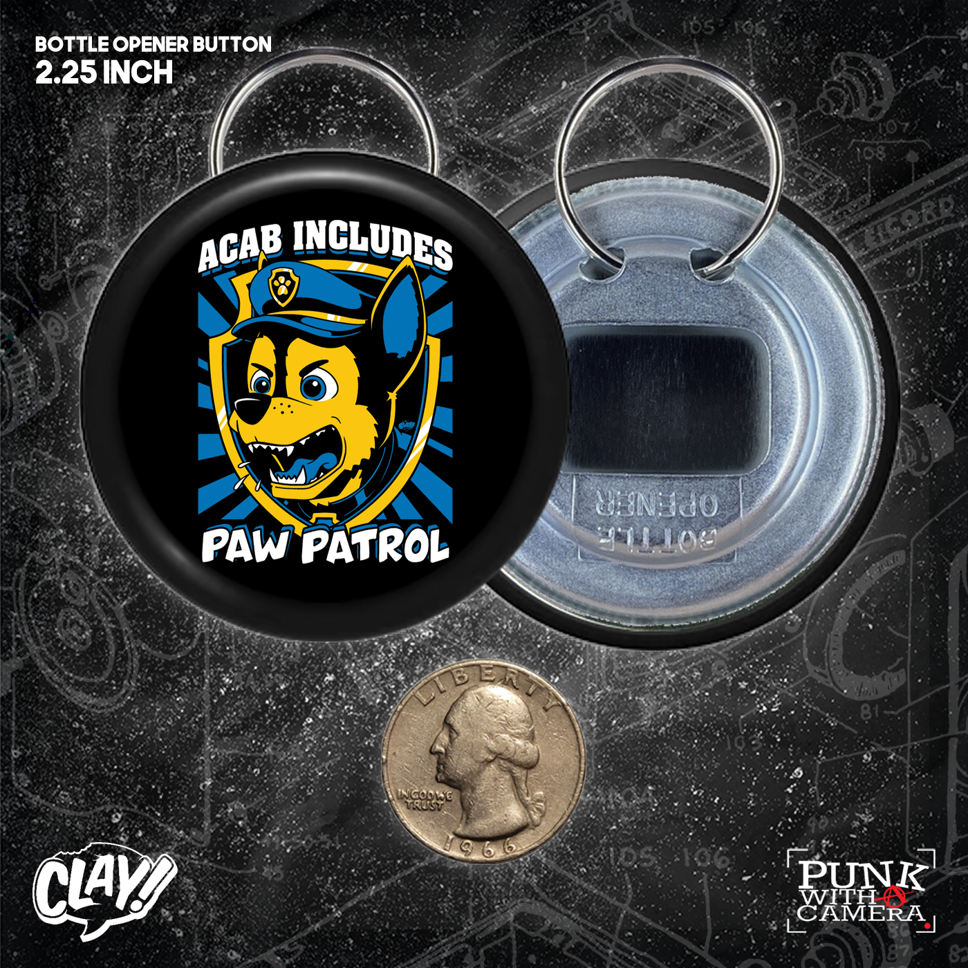 ACAB Includes Paw Patrol - Buttons 2.25 Inch