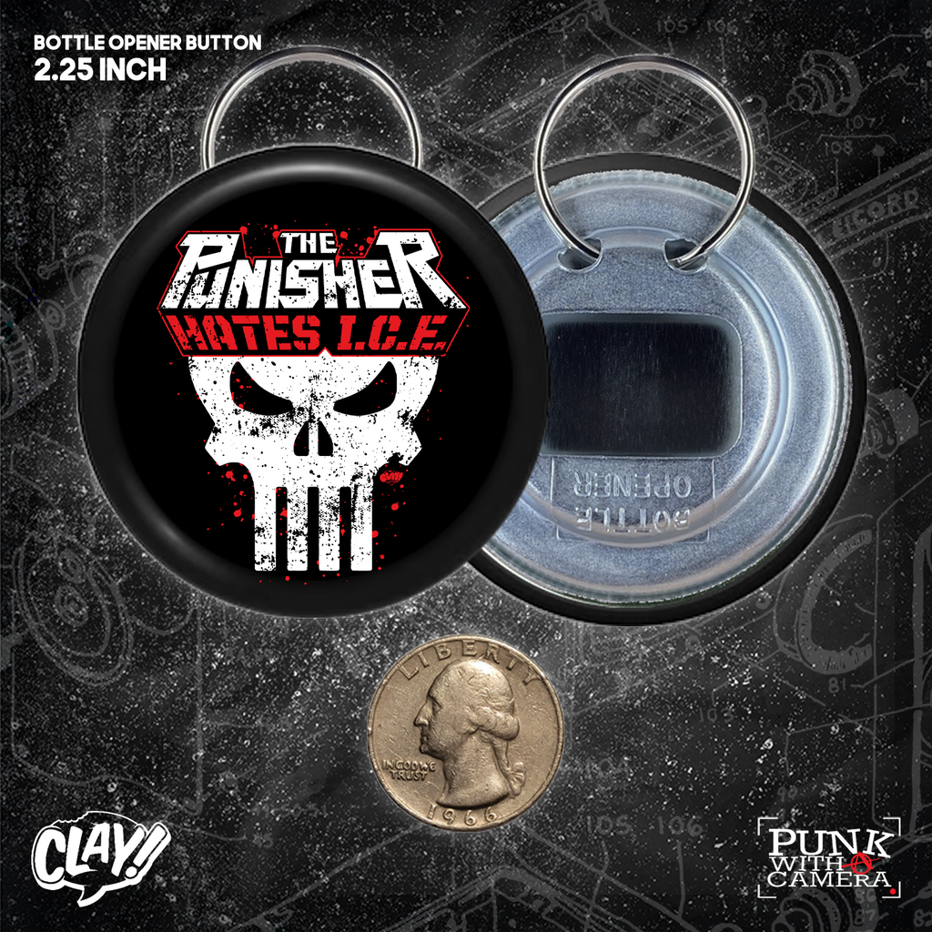 The Punisher Hates Ice - Buttons (1, 1.25, 1.5, & 2.25 Inch)