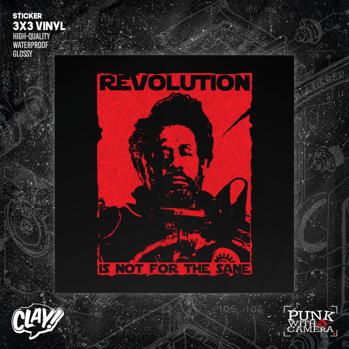 Revolution Is Not For The Sane - Sticker (3x3)