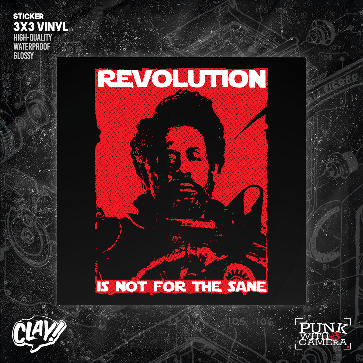 Revolution Is Not For The Sane - Sticker (3x3)