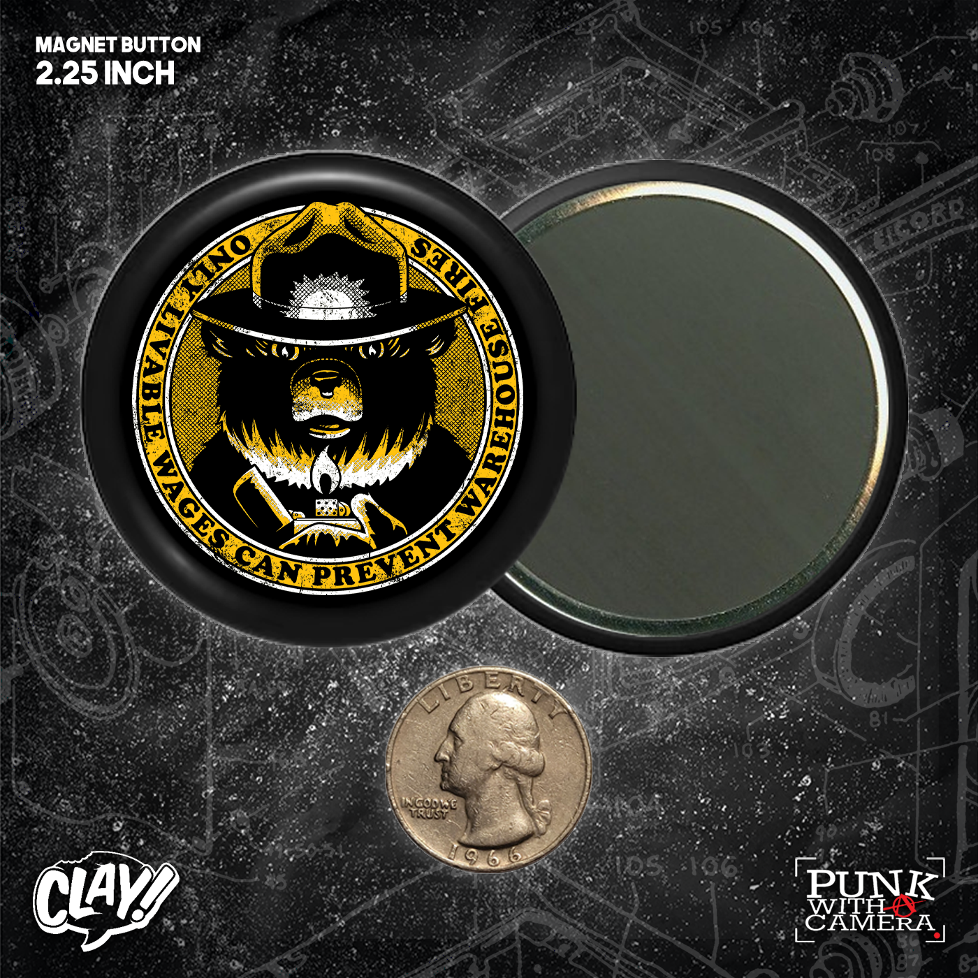 Only Livable Wages Can Prevent Warehouse Fires - Buttons (1.5 & 2.25 Inch)
