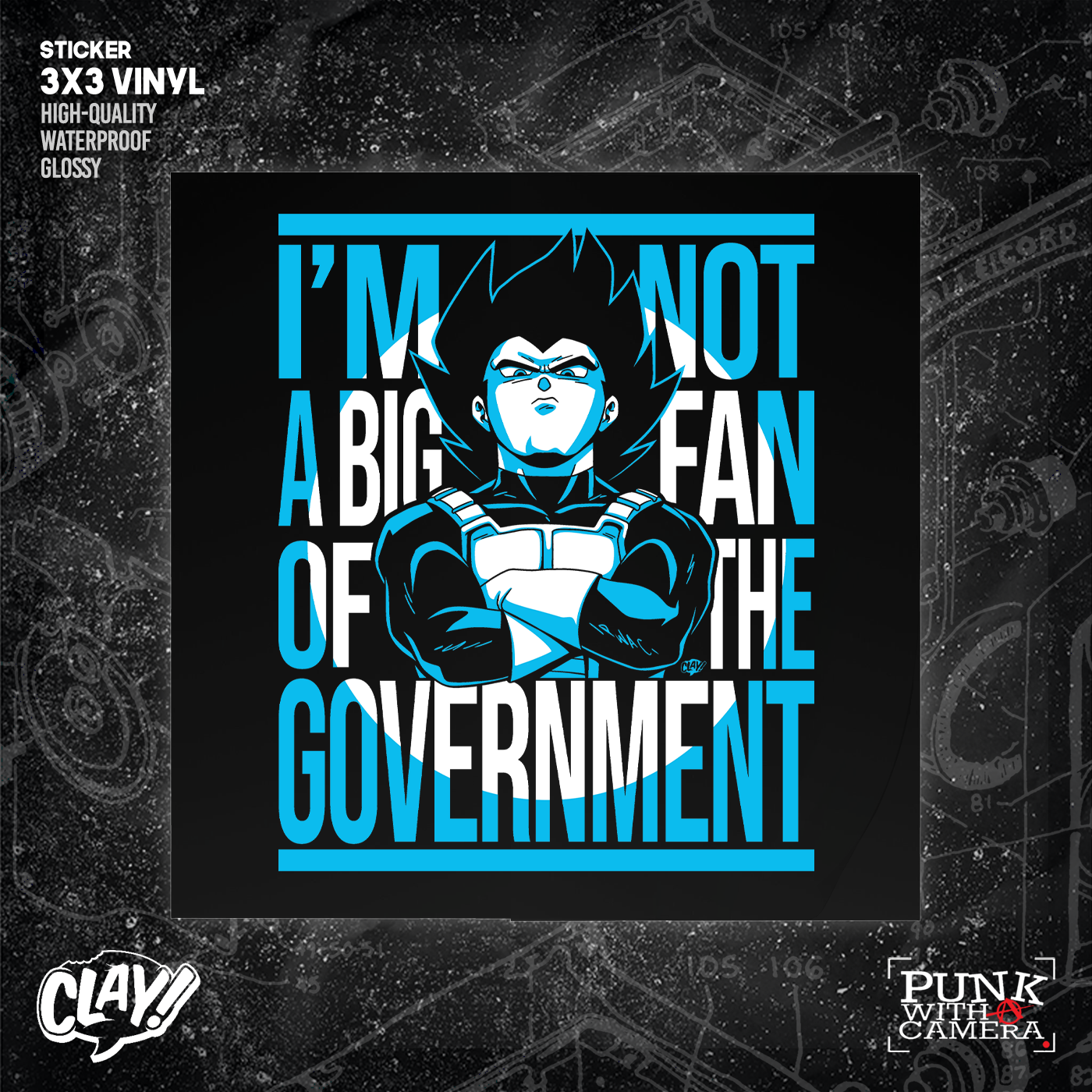 I Am Not A Big Fan Of The Government - Sticker (3x3)