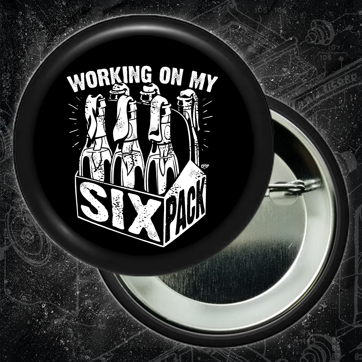 I'm Working on My Six Pack - Buttons (1, 1.25, 1.5, & 2.25 Inch)